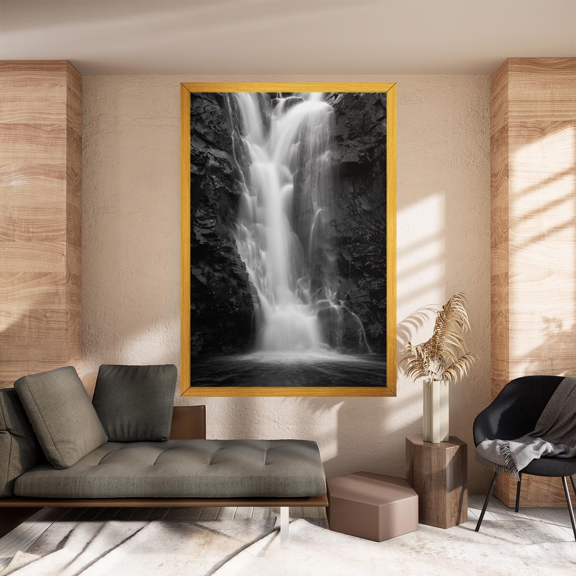 Obraz na Płótnie Black Rock Waterfall View mockup 8