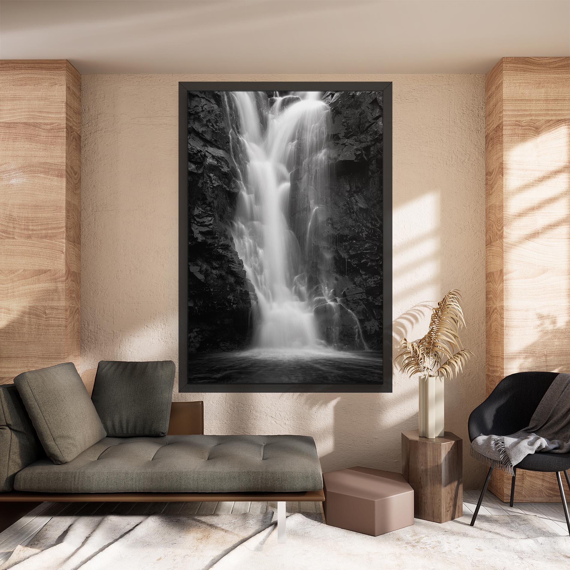 Obraz na Płótnie Black Rock Waterfall View mockup 8