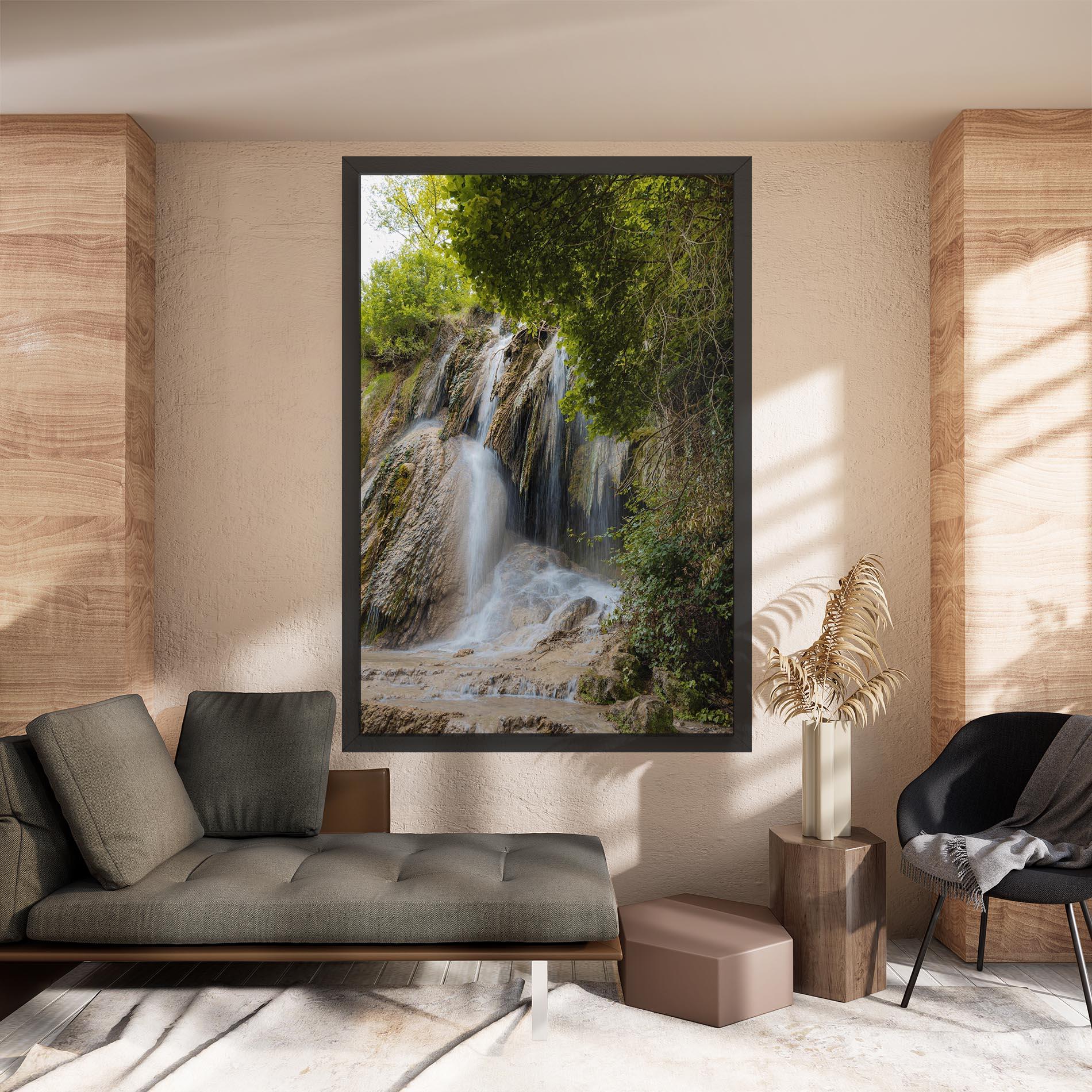 Obraz na Płótnie Forest Waterfall View mockup 8