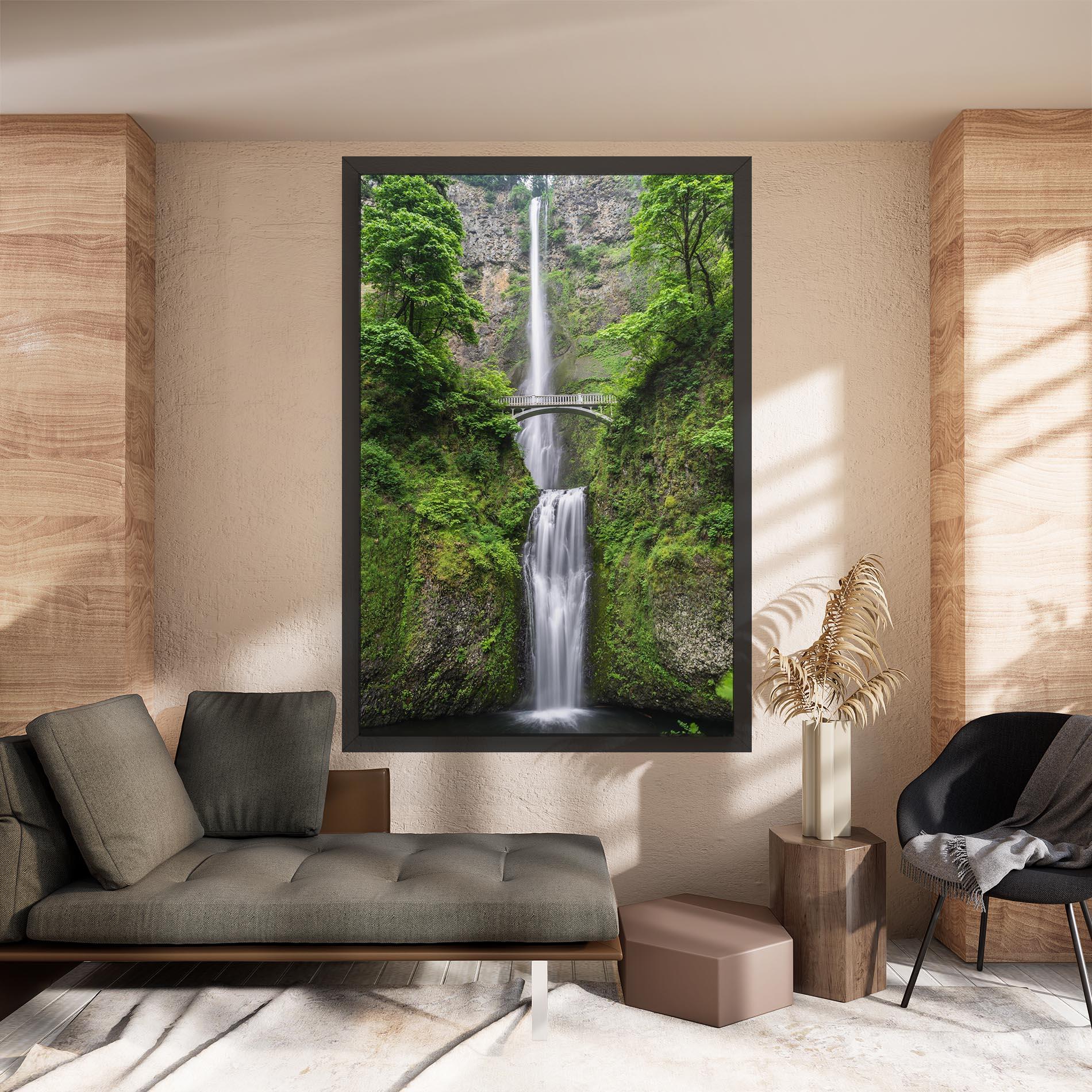 Obraz na Płótnie Green Leaves Bridge View mockup 8