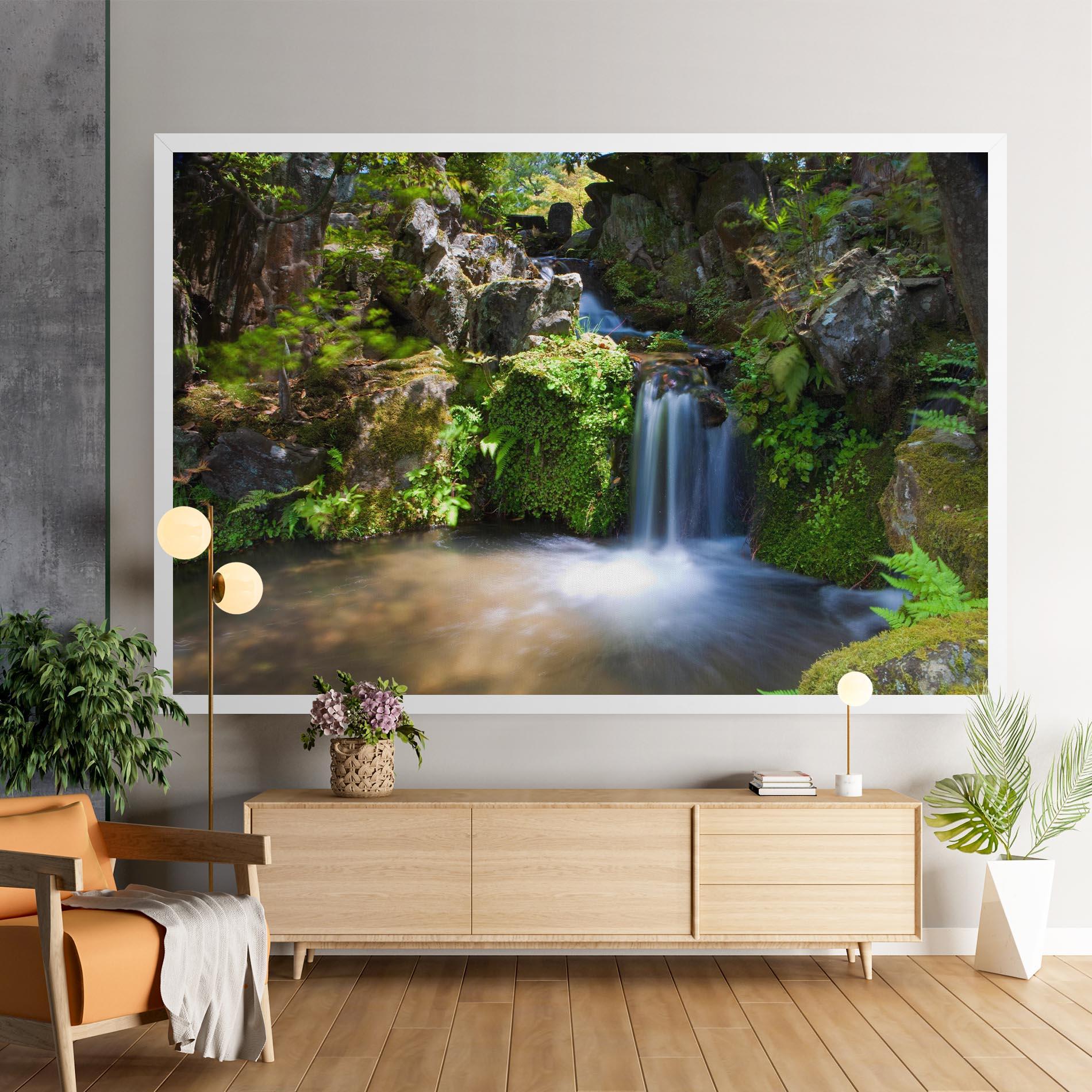 Obraz na Płótnie Jungle View Waterfall mockup 9