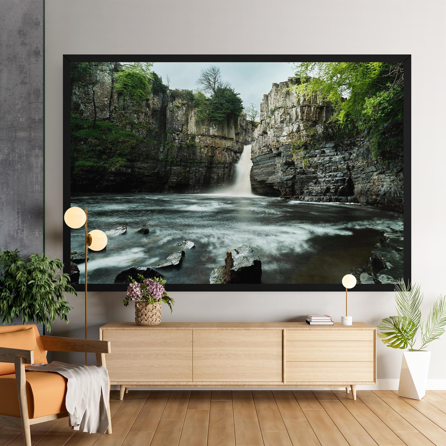 Obraz na Płótnie Beautiful Water Falling mockup 9