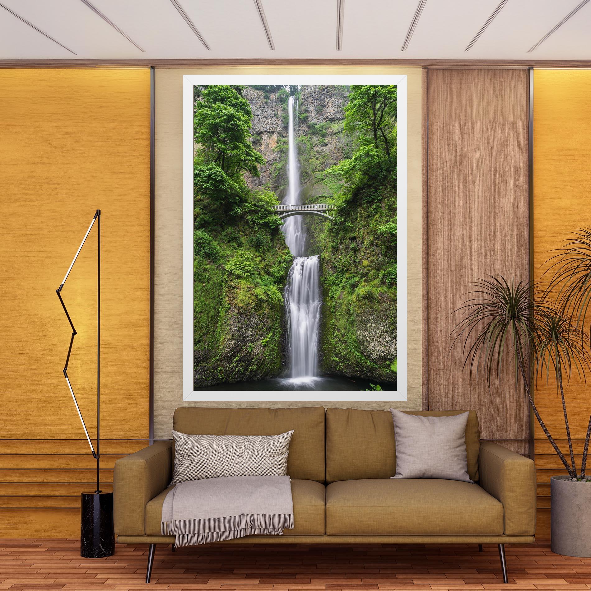 Obraz na Płótnie Green Leaves Bridge View mockup 9