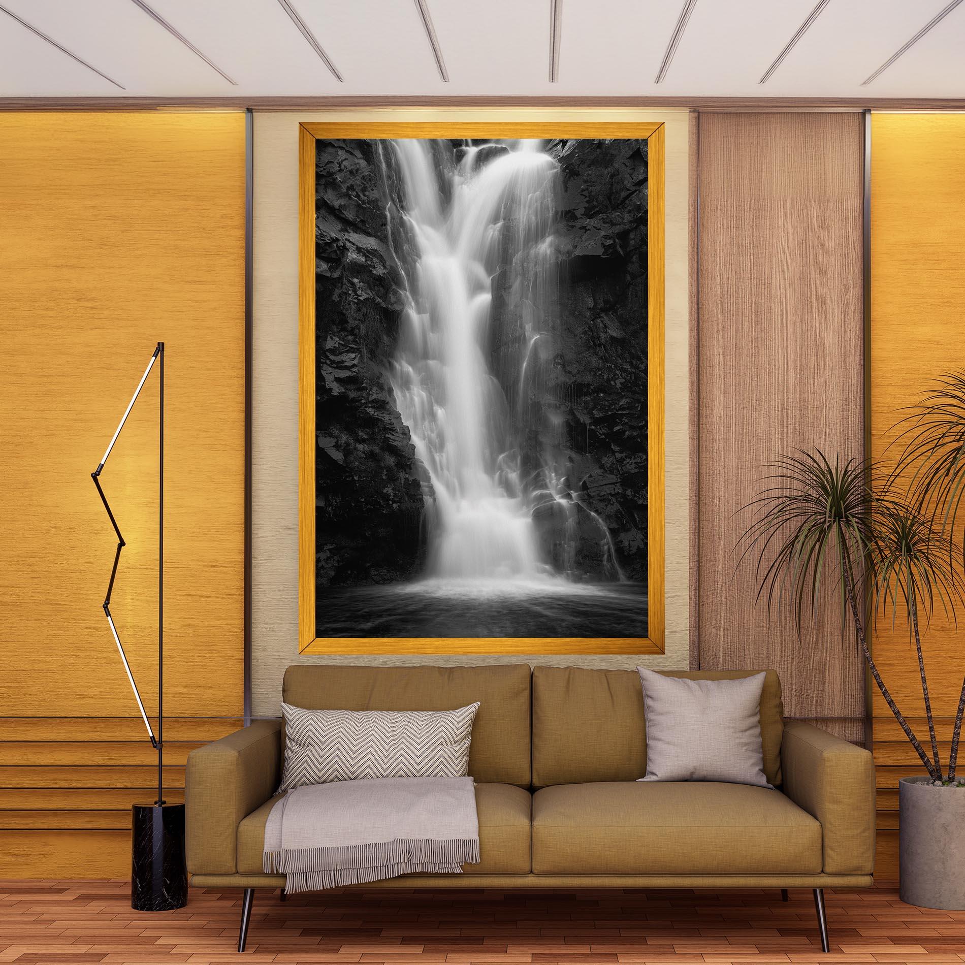 Obraz na Płótnie Black Rock Waterfall View mockup 9