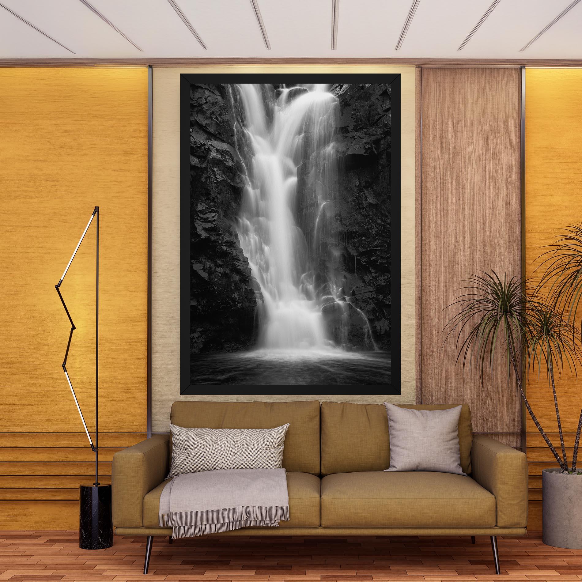 Obraz na Płótnie Black Rock Waterfall View mockup 9