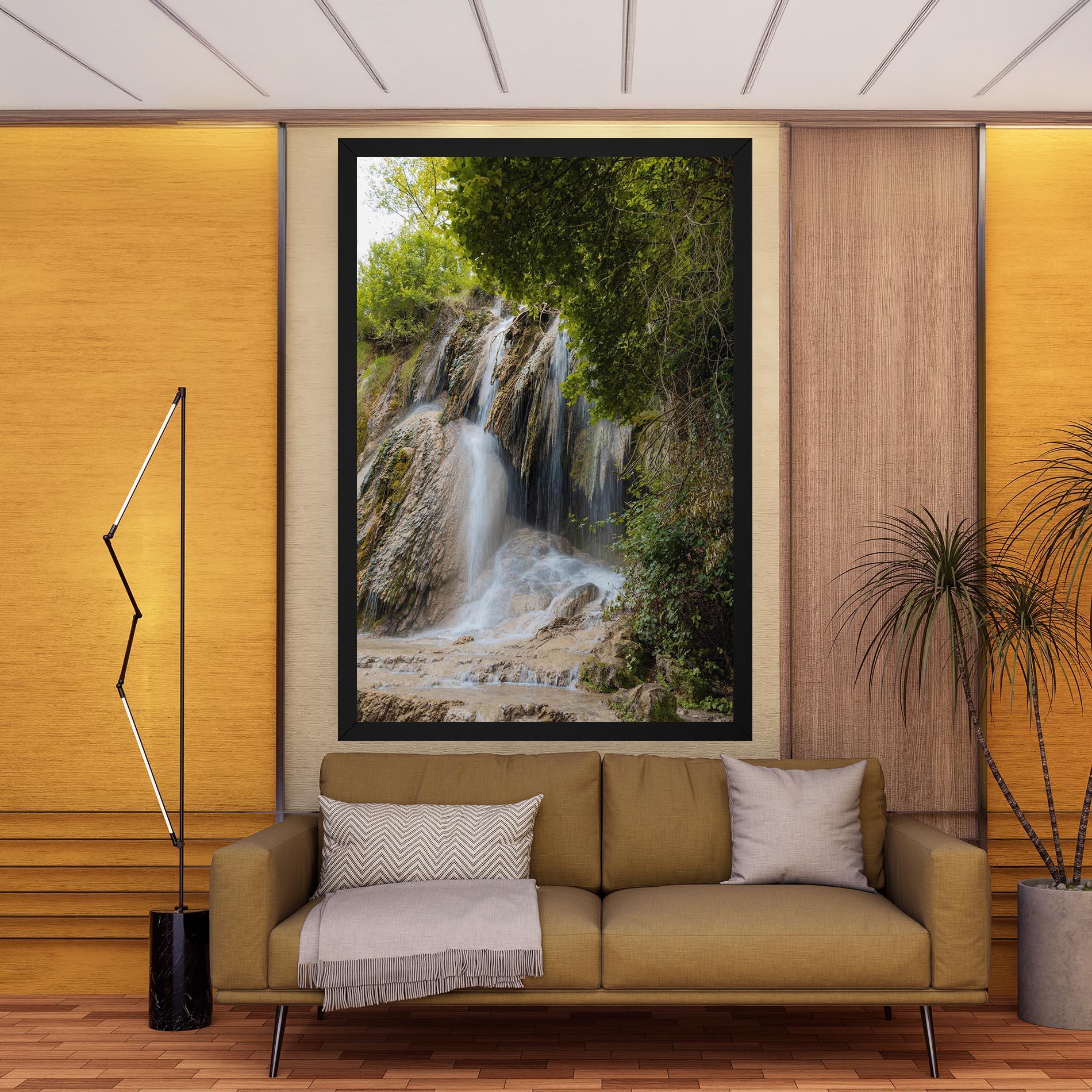 Obraz na Płótnie Forest Waterfall View mockup 9