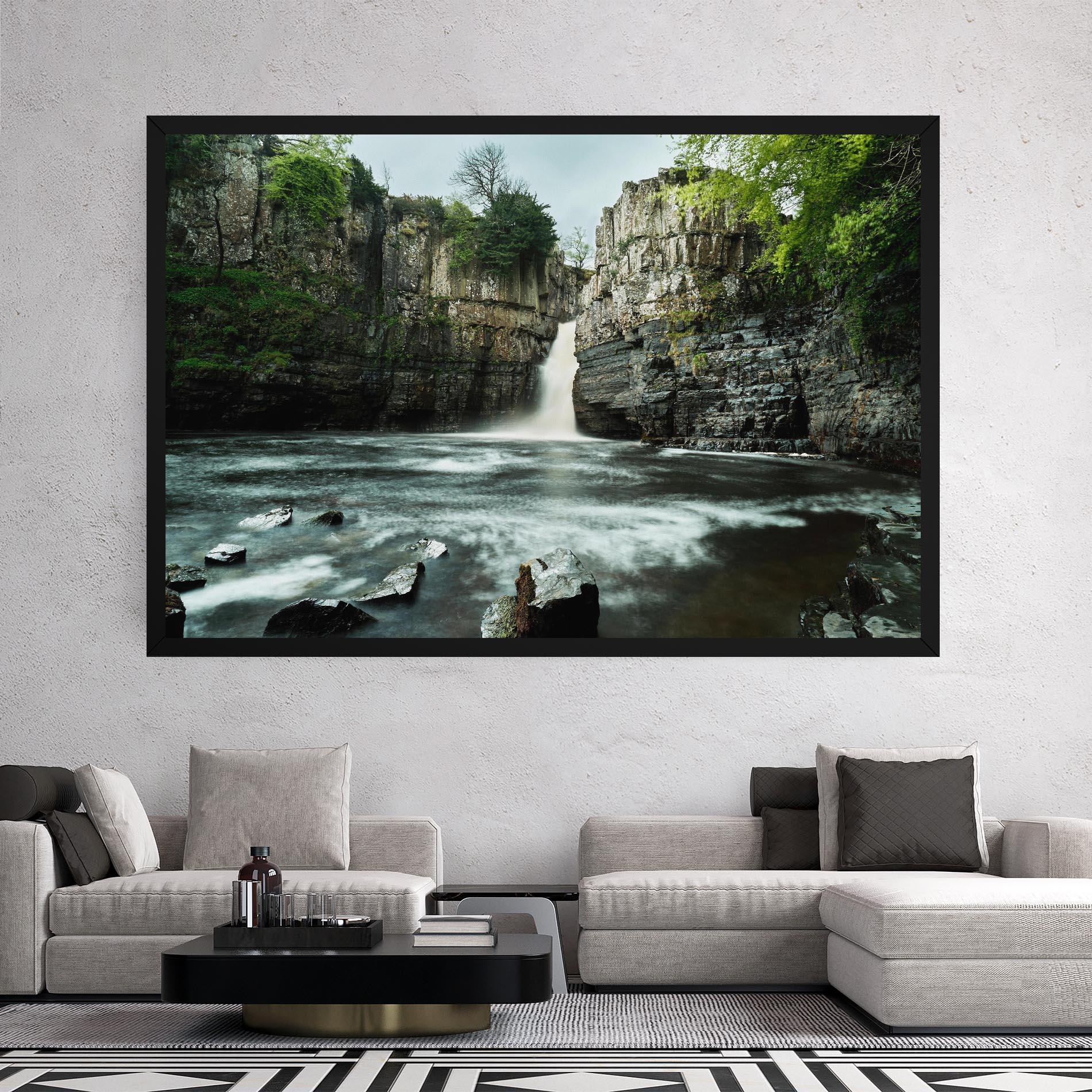 Obraz na Płótnie Beautiful Water Falling mockup 2