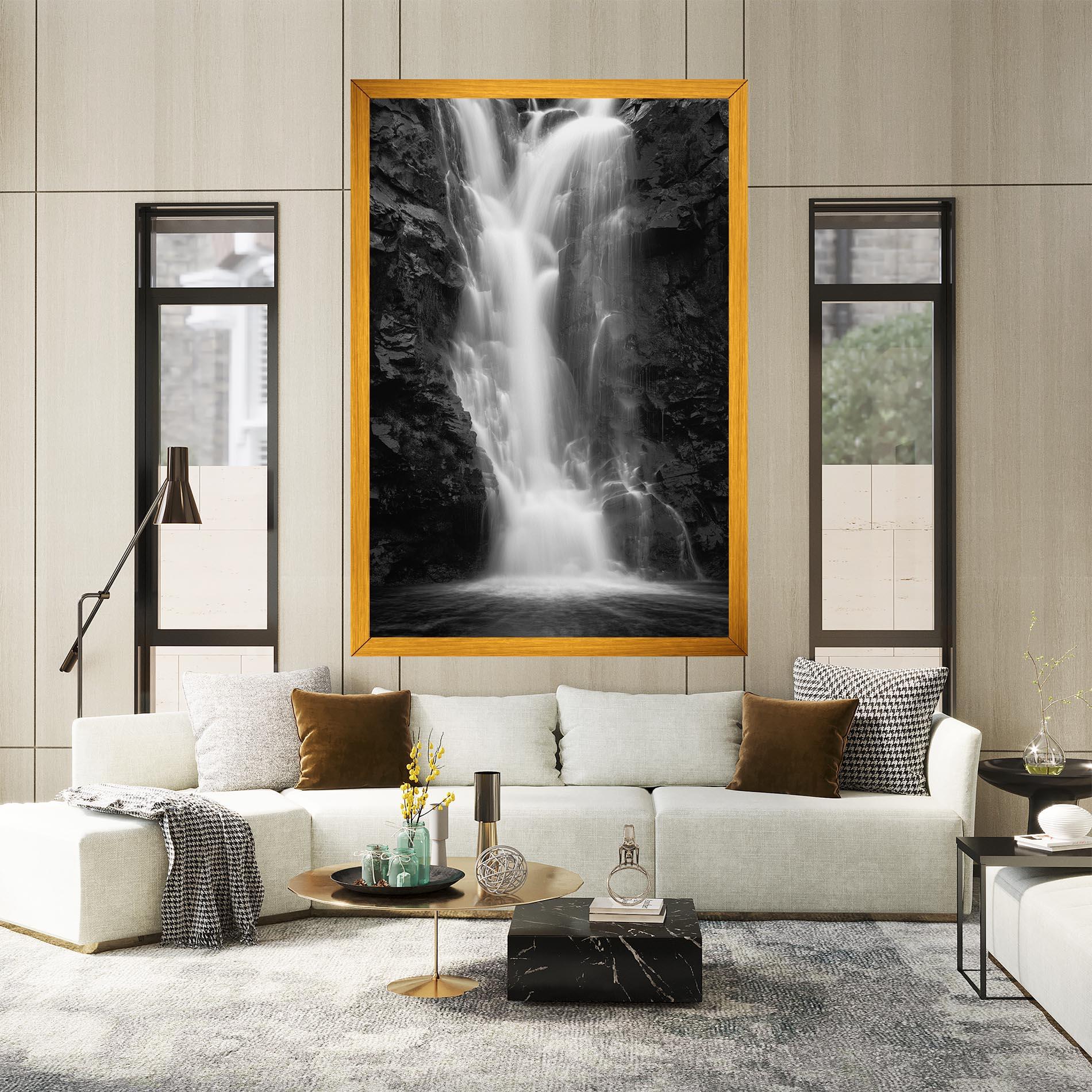 Obraz na Płótnie Black Rock Waterfall View mockup 2