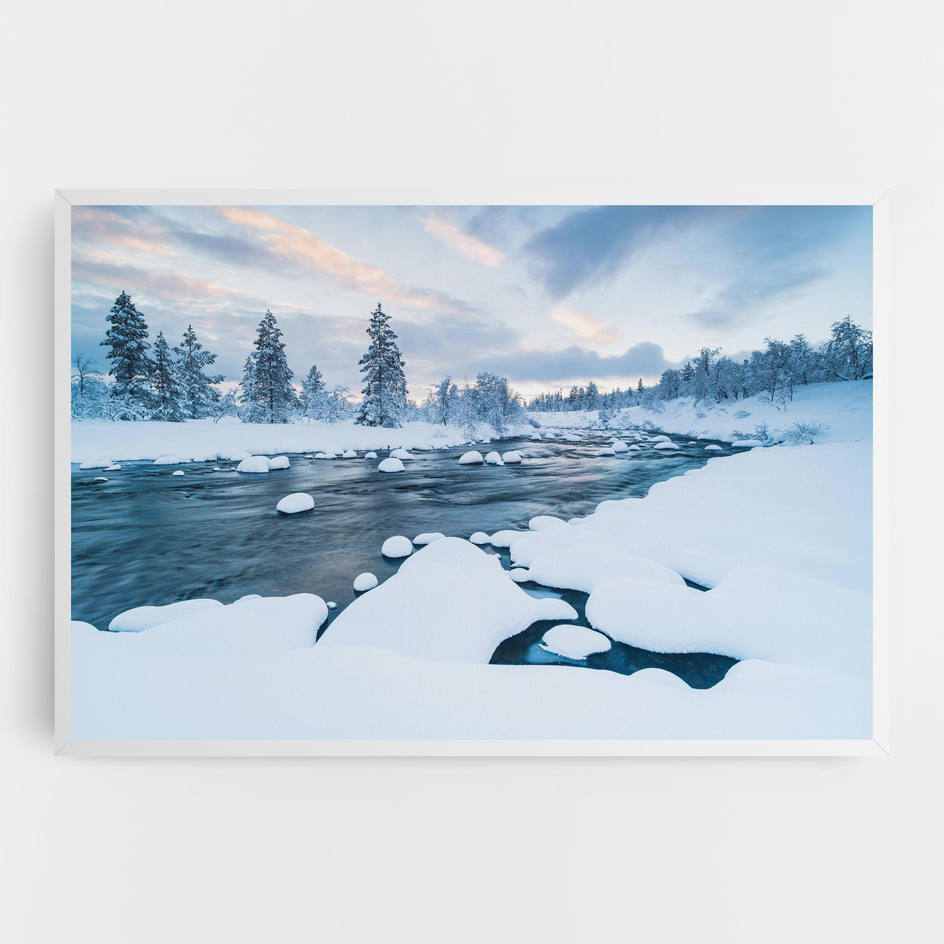 Obraz na Płótnie Winter River mockup 0