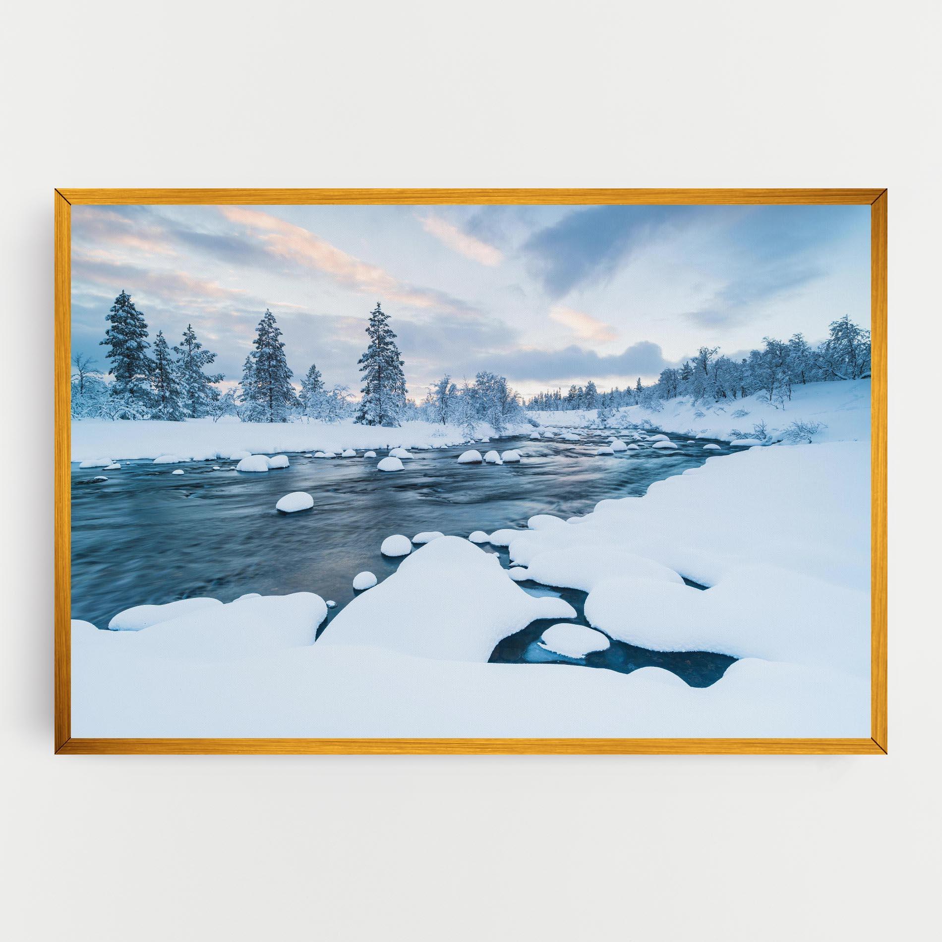 Obraz na Płótnie Winter River mockup 0