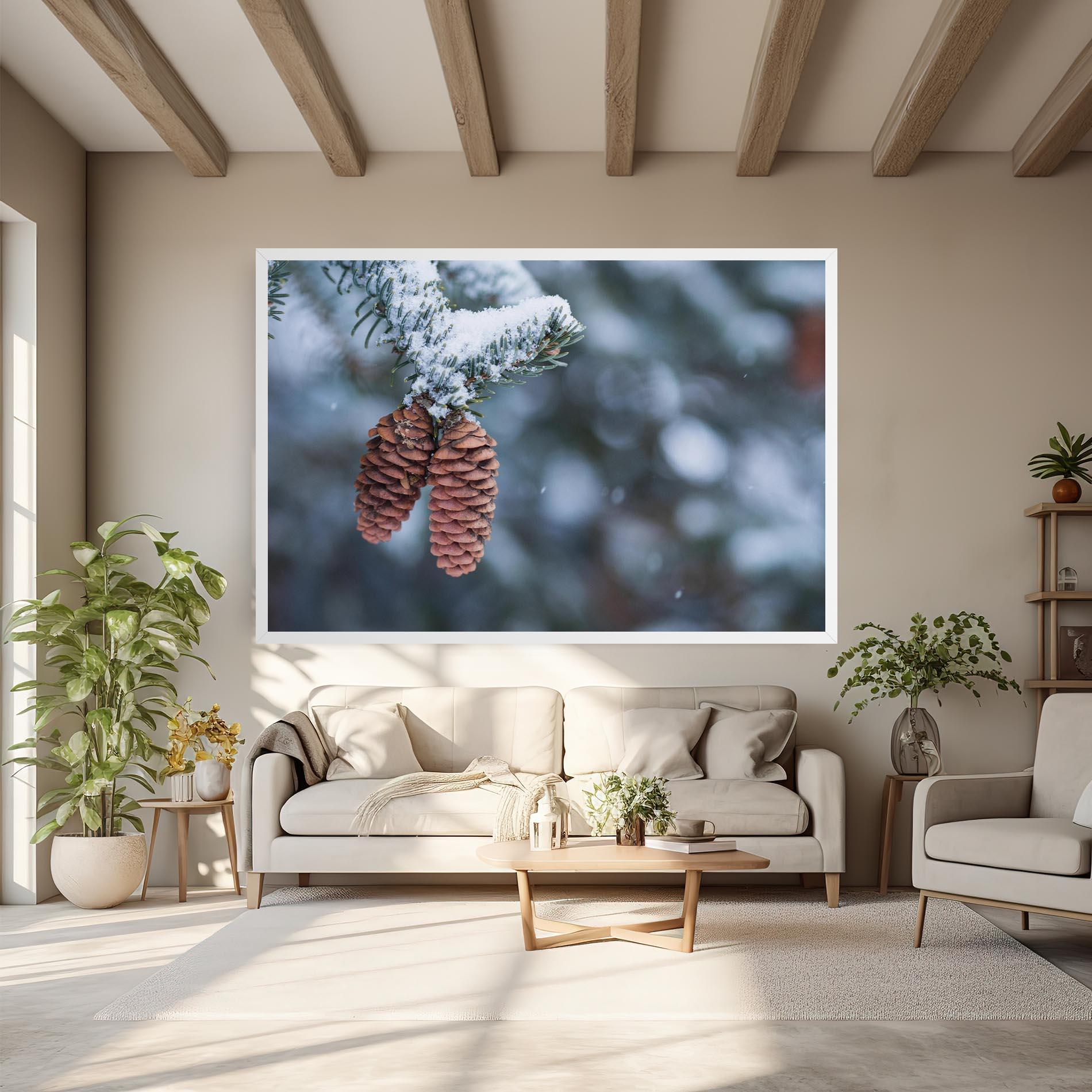 Obraz na Płótnie Winter Cones mockup 6