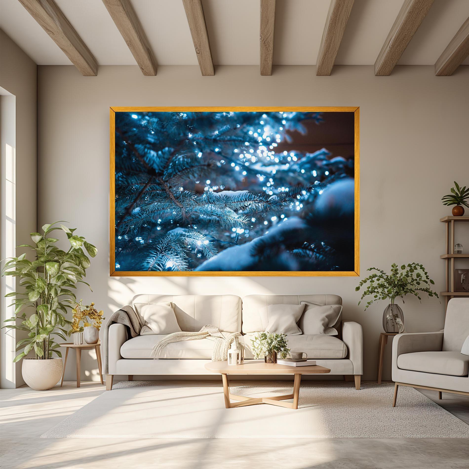 Obraz na Płótnie Blue Christmas Tree mockup 6