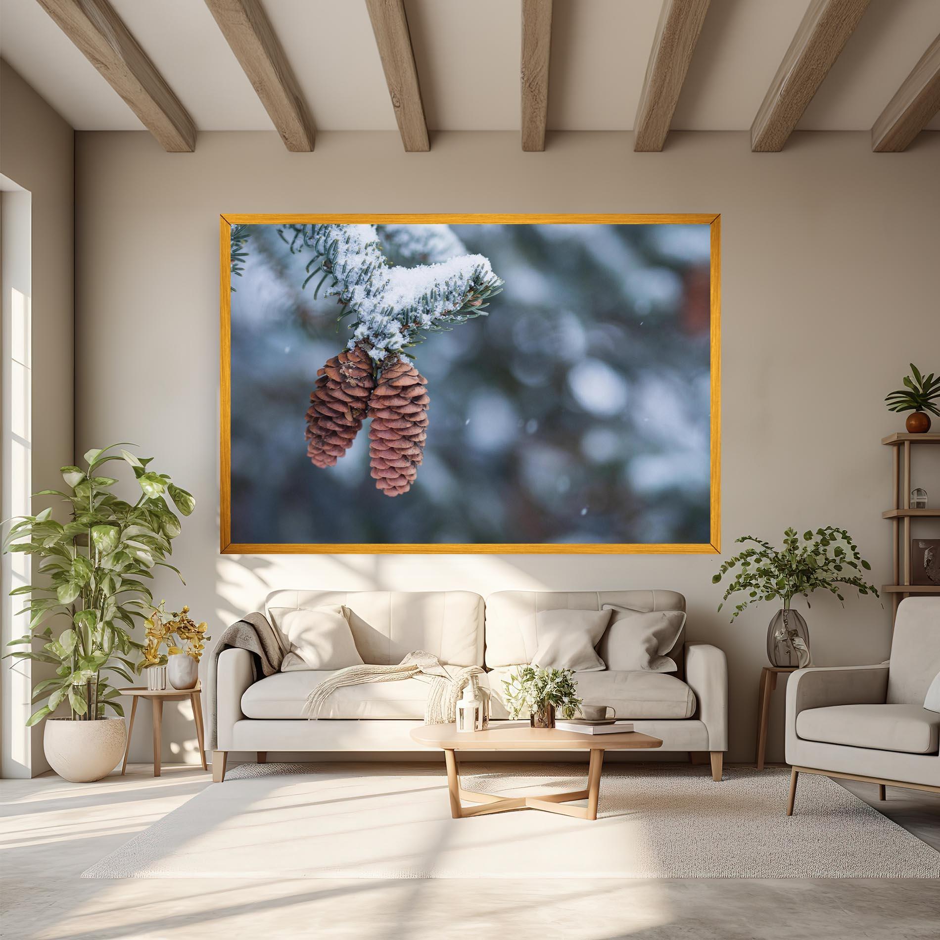 Obraz na Płótnie Winter Cones mockup 6