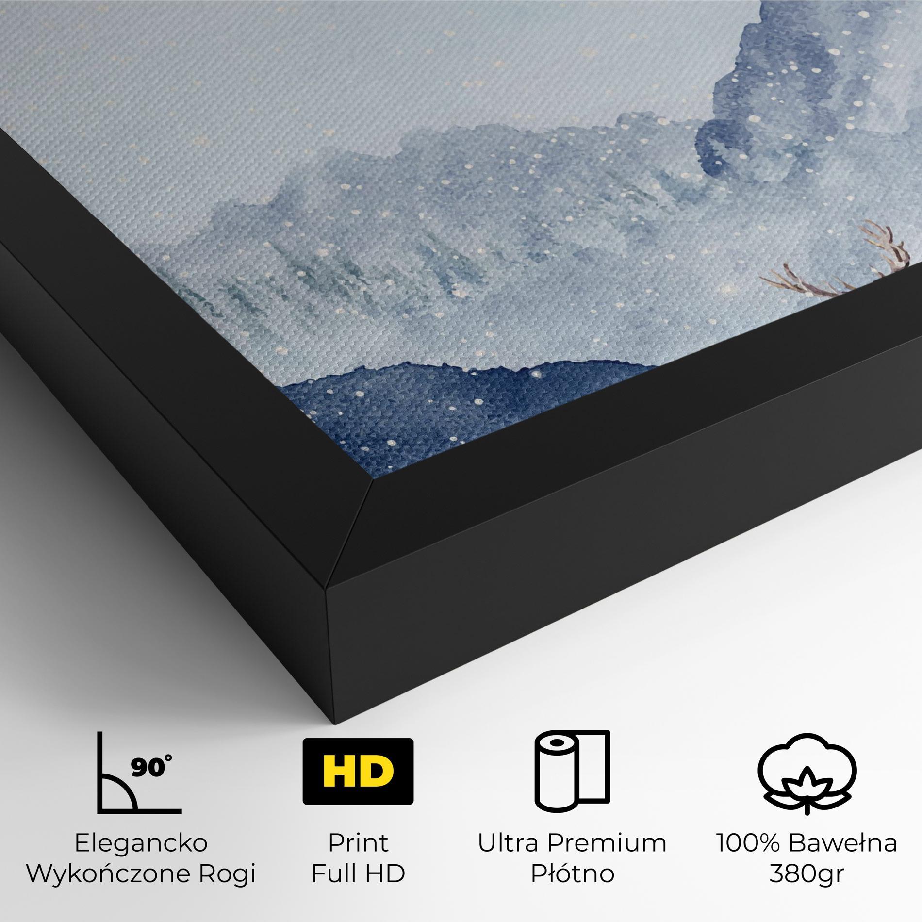 Obraz na Płótnie Winter Deers mockup 4