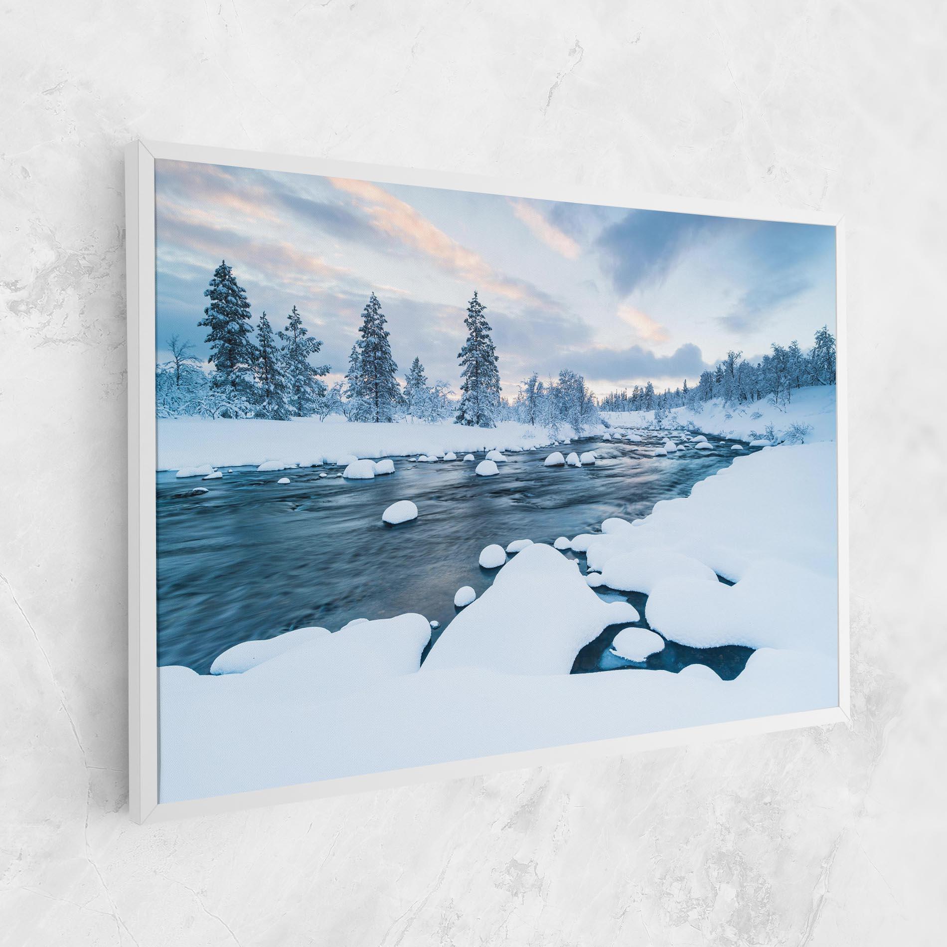 Obraz na Płótnie Winter River mockup 1