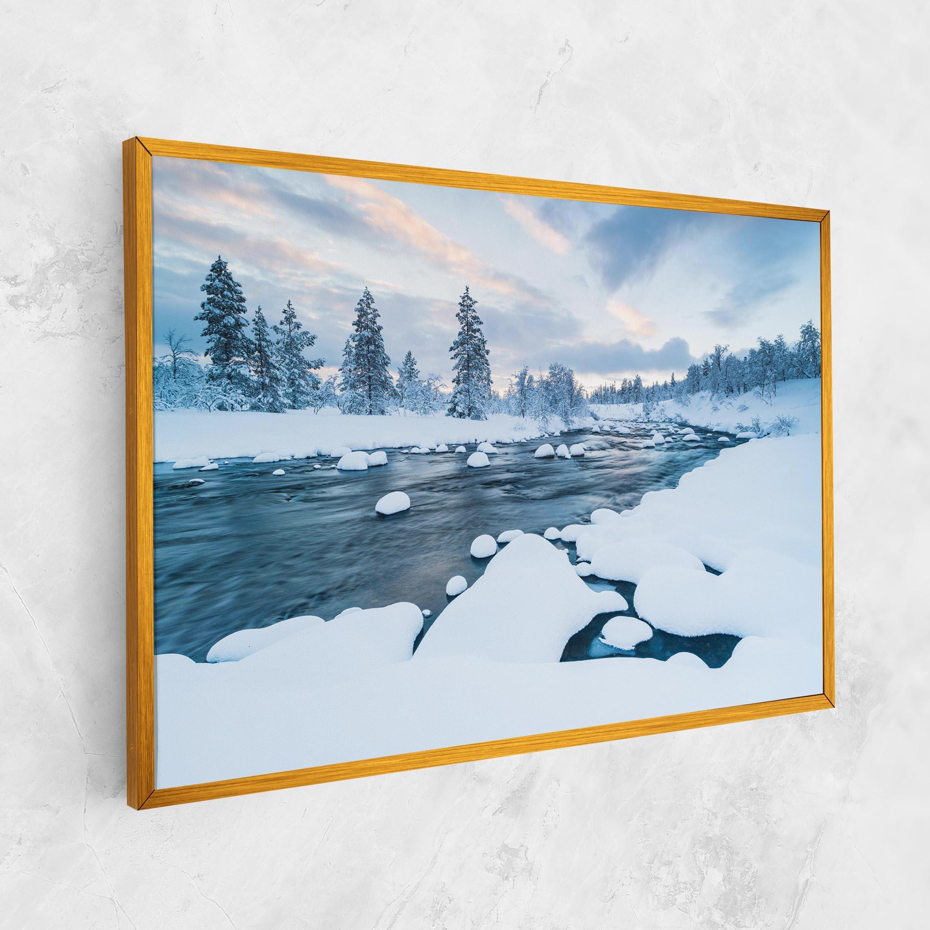 Obraz na Płótnie Winter River mockup 1