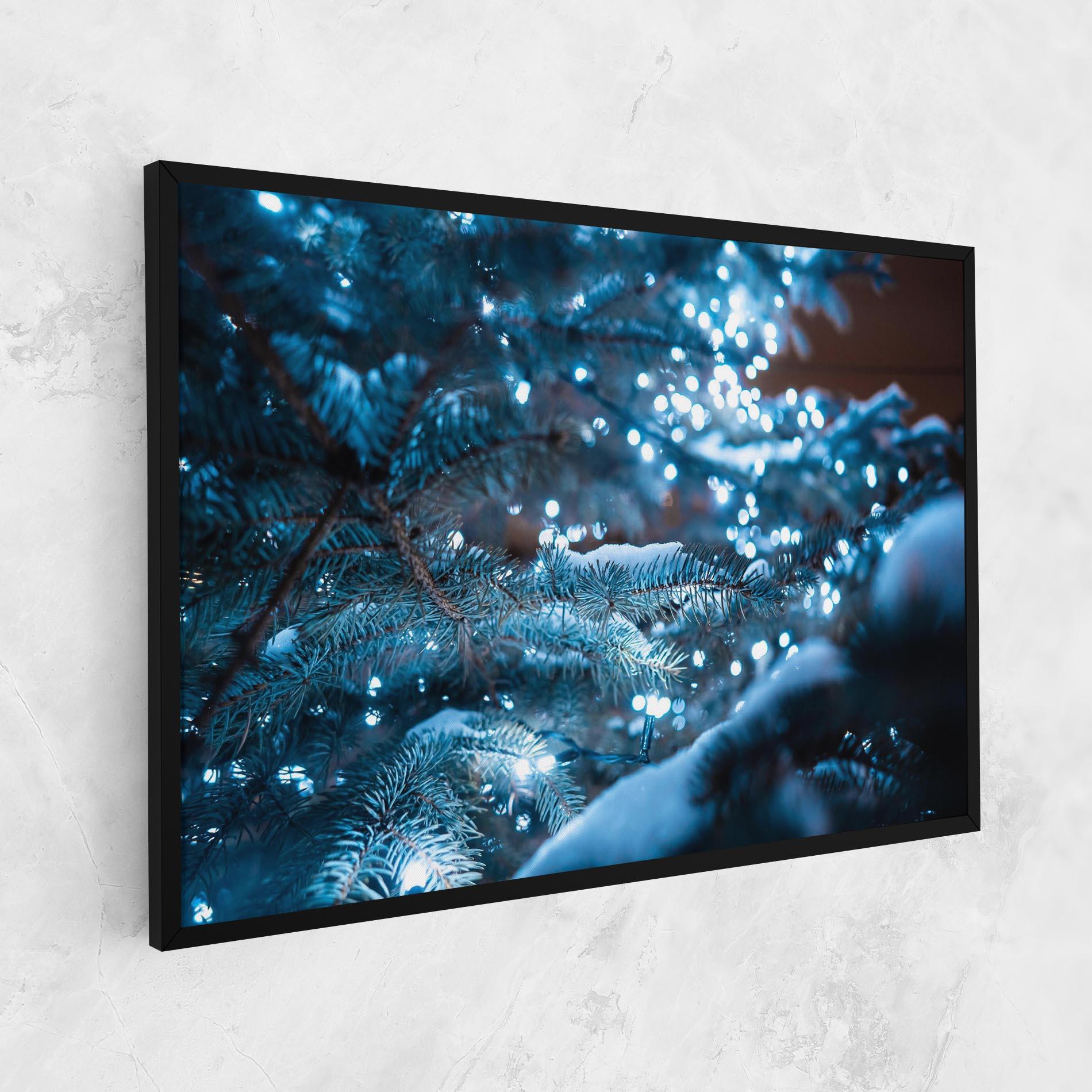 Obraz na Płótnie Blue Christmas Tree mockup 1