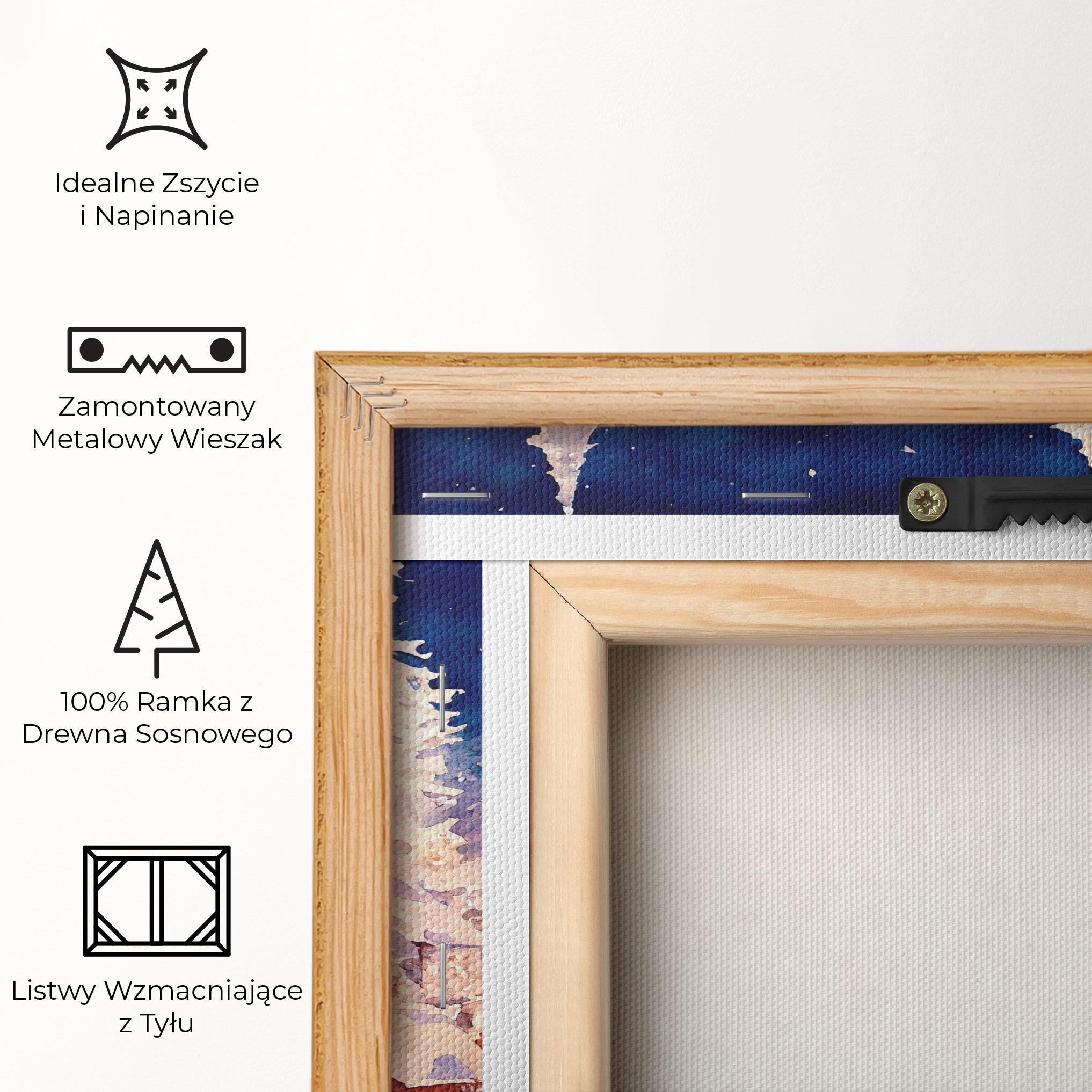 Obraz na Płótnie Snow Falling Painting mockup 5