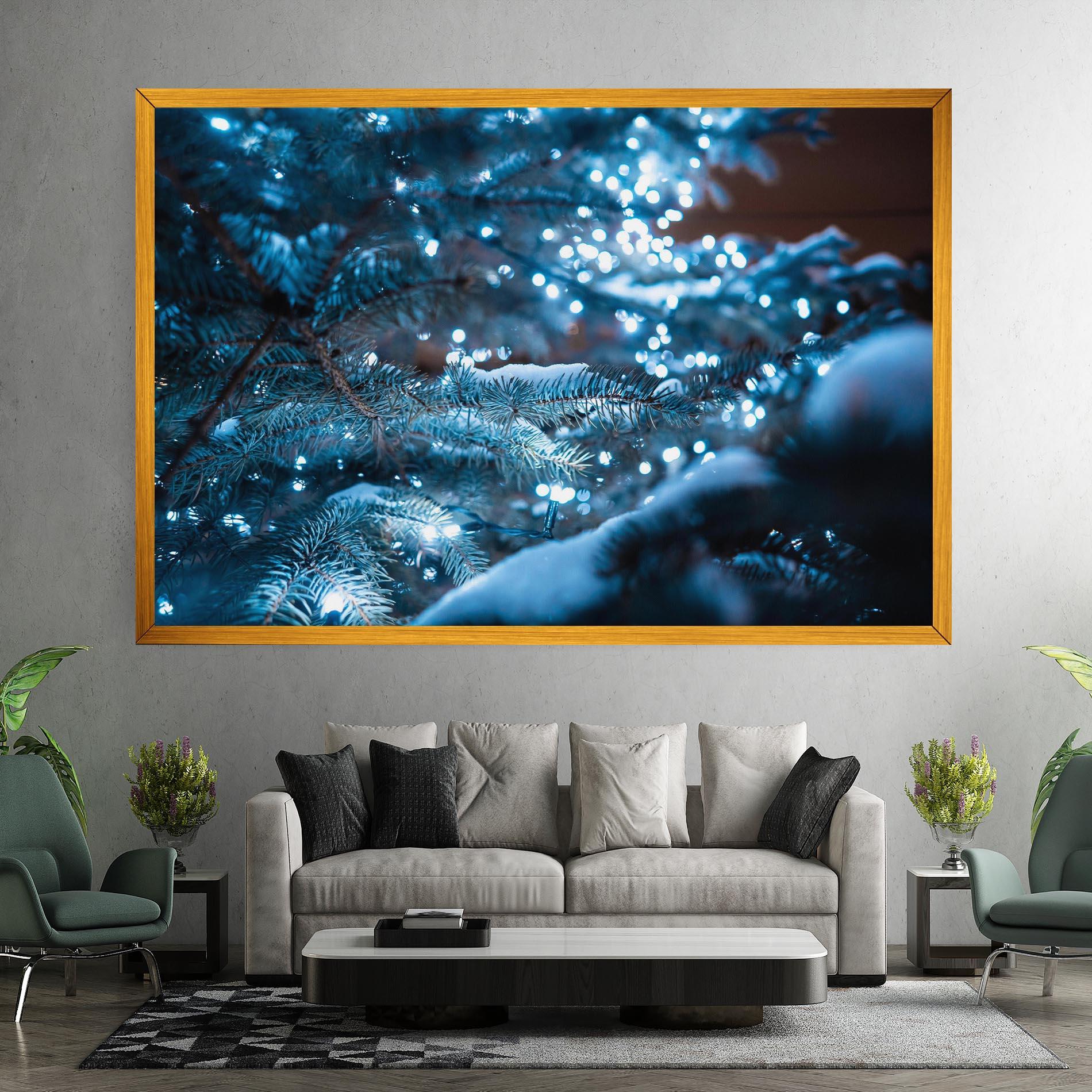 Obraz na Płótnie Blue Christmas Tree mockup 7