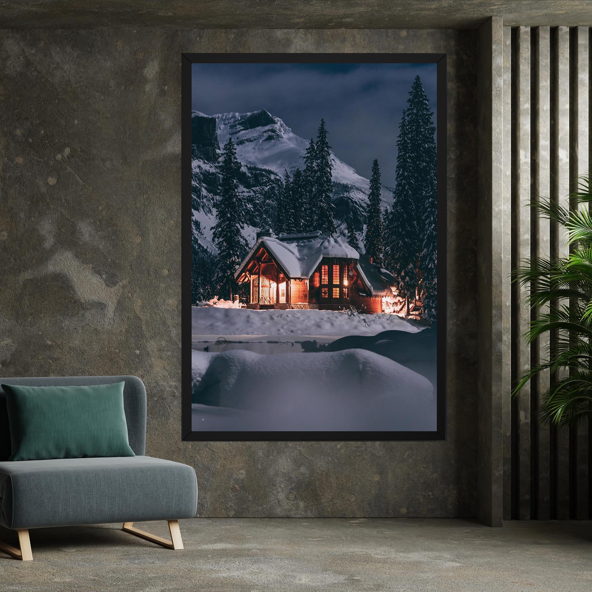 Obraz na Płótnie Winter House mockup 7