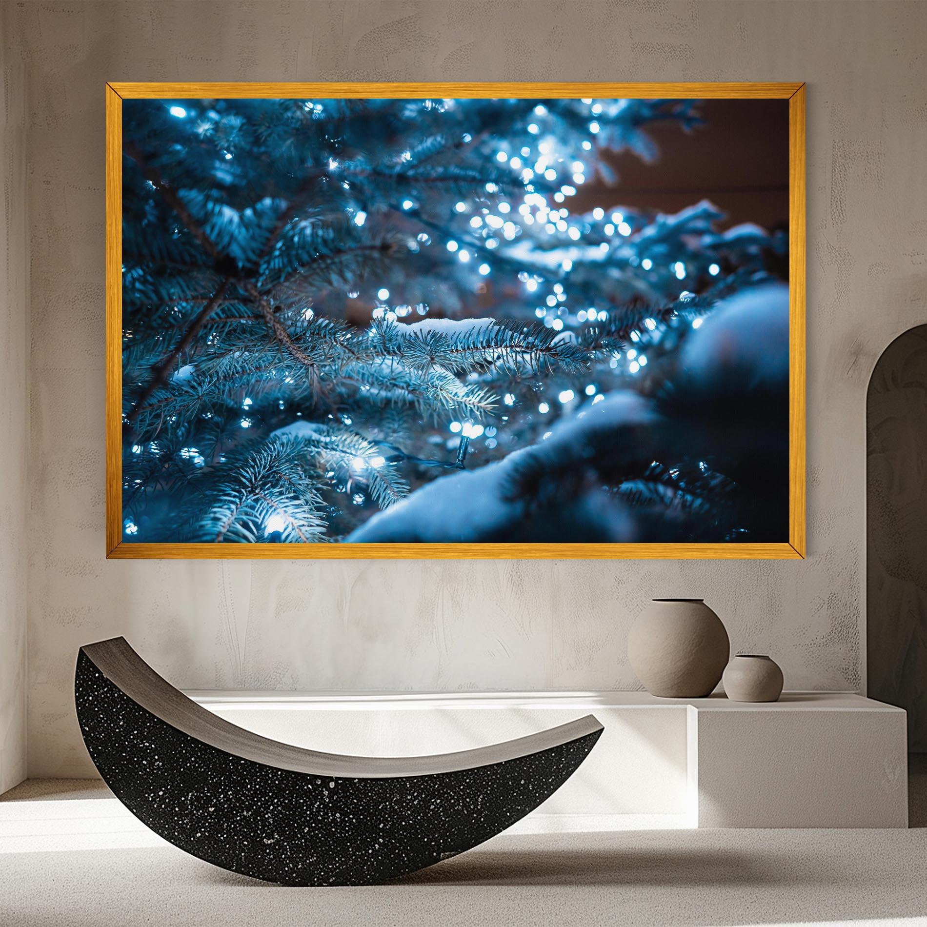 Obraz na Płótnie Blue Christmas Tree mockup 8