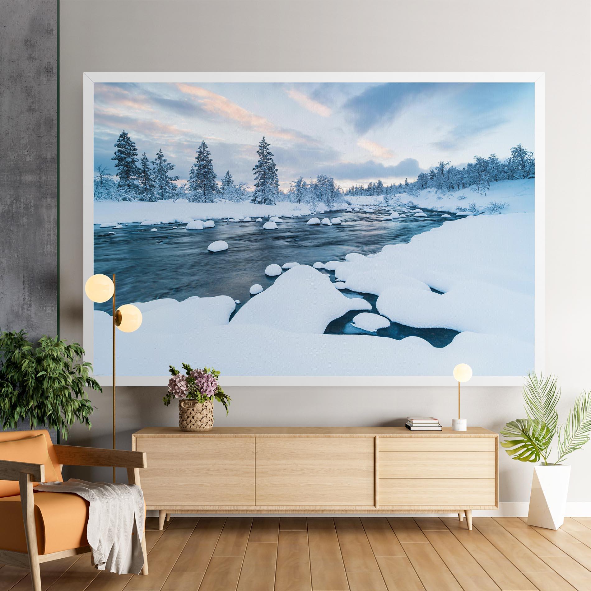 Obraz na Płótnie Winter River mockup 9