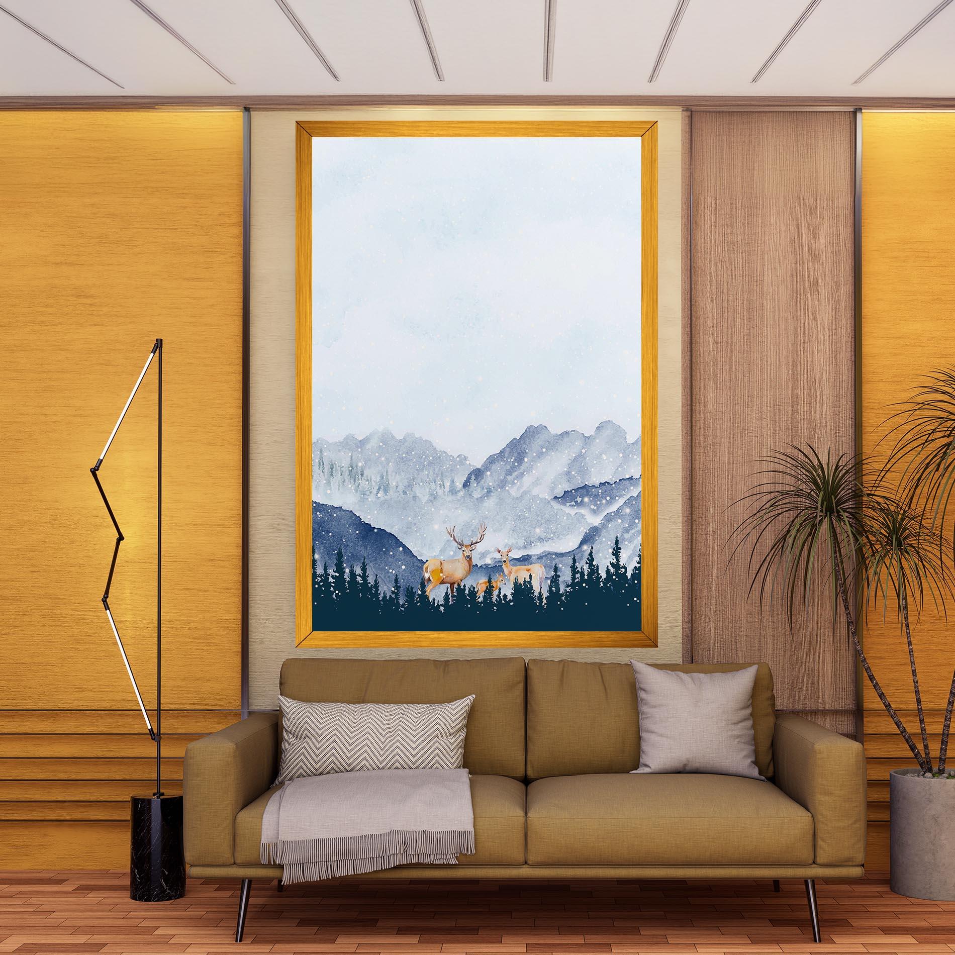 Obraz na Płótnie Winter Deers mockup 9