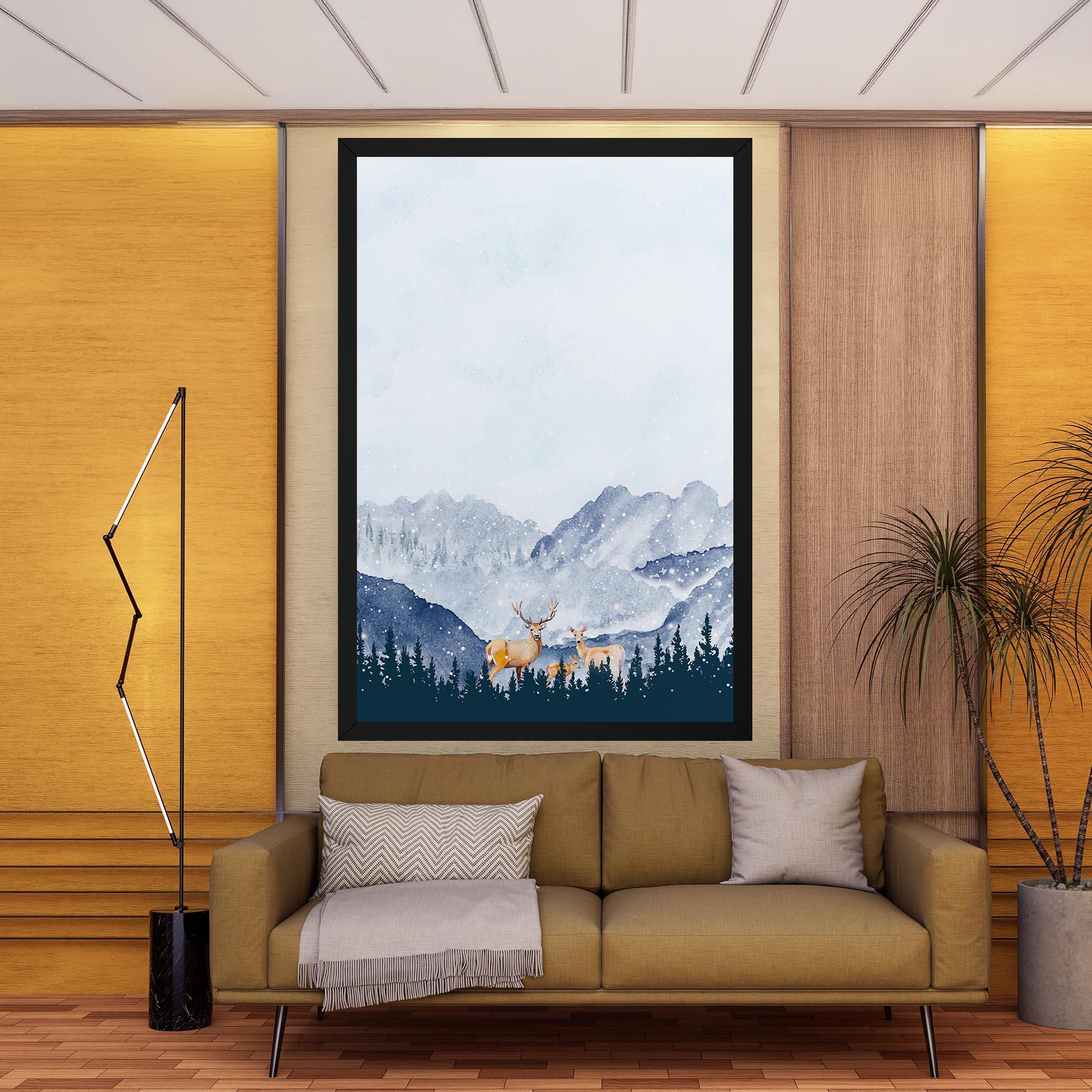 Obraz na Płótnie Winter Deers mockup 9