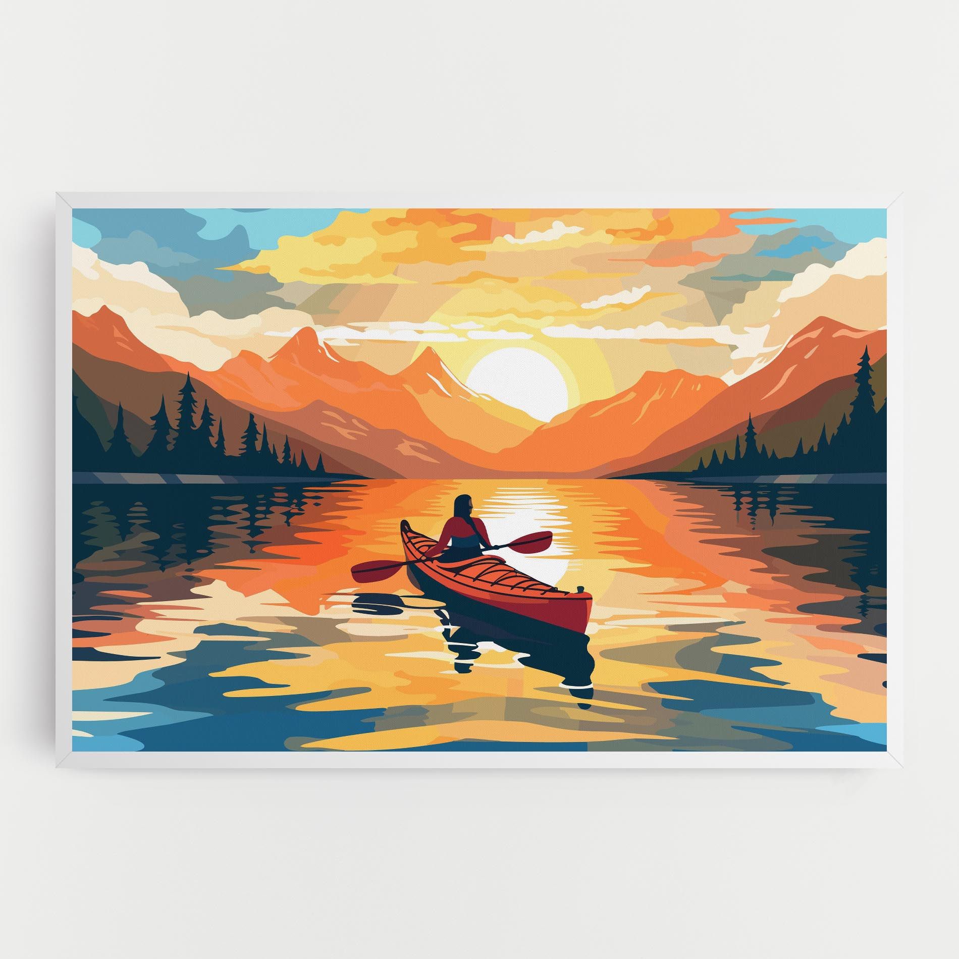 Boat Sunset Woman mockup 0