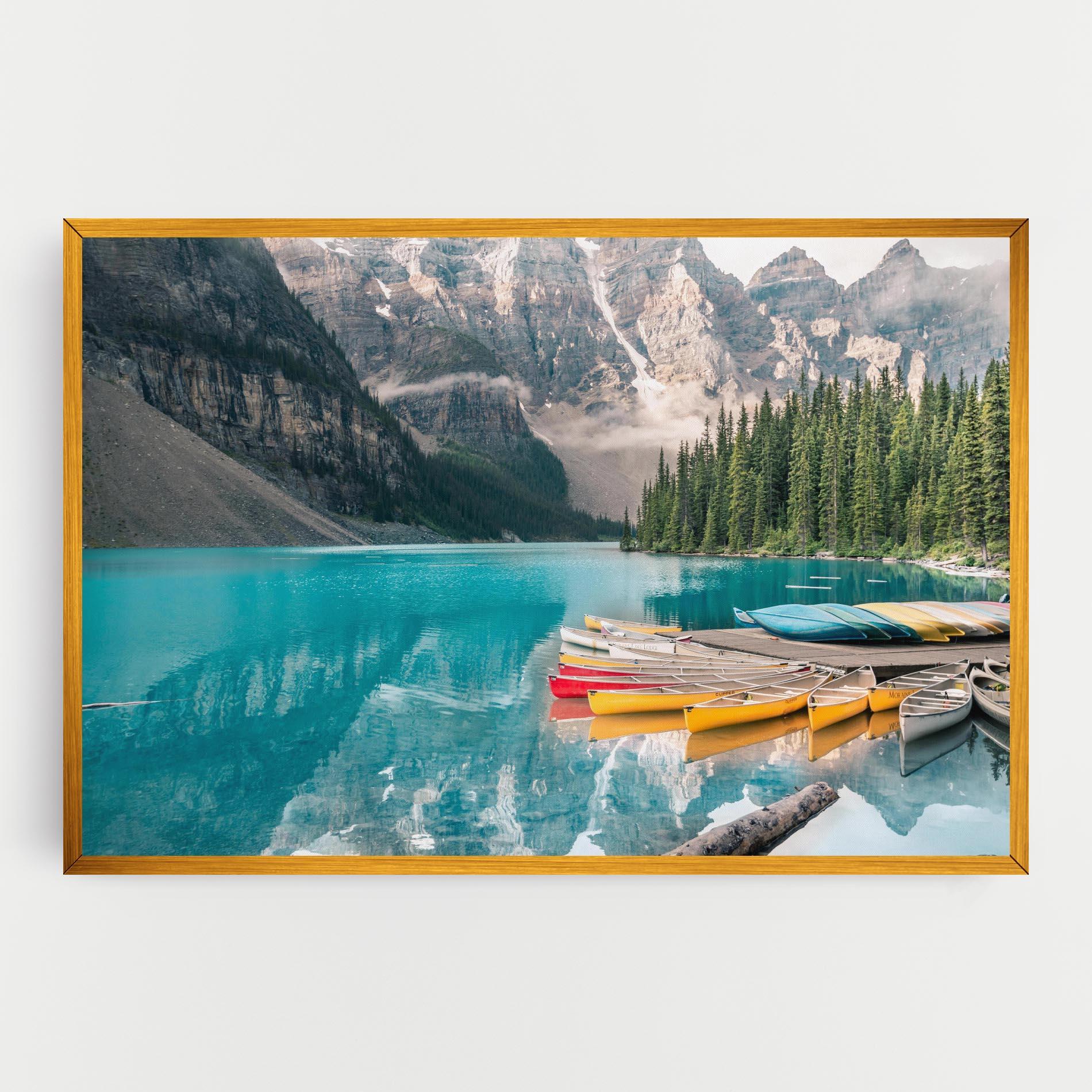 Obraz na Płótnie Beautiful Moraine Lake mockup 0