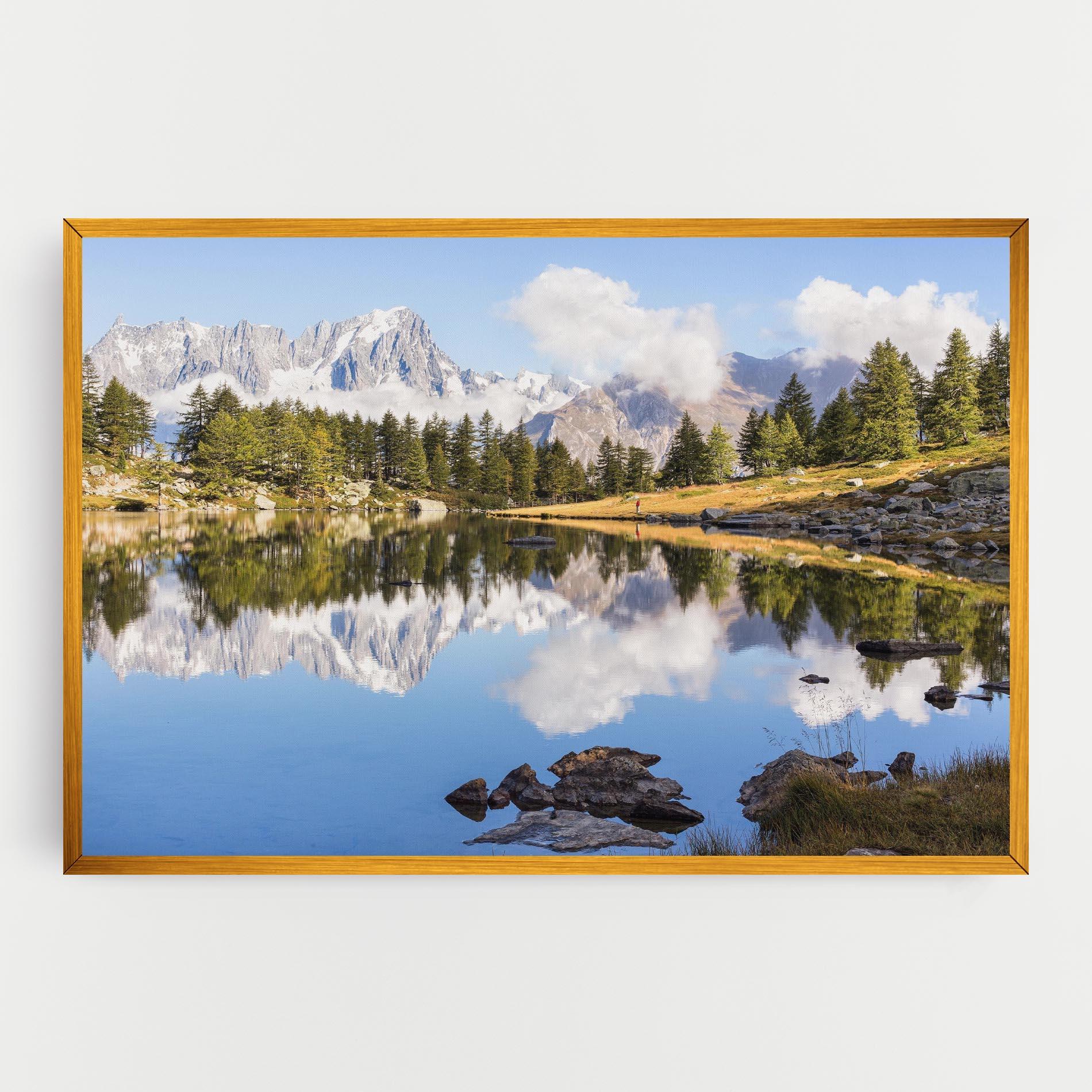 Obraz na Płótnie Mountain Reflection mockup 0