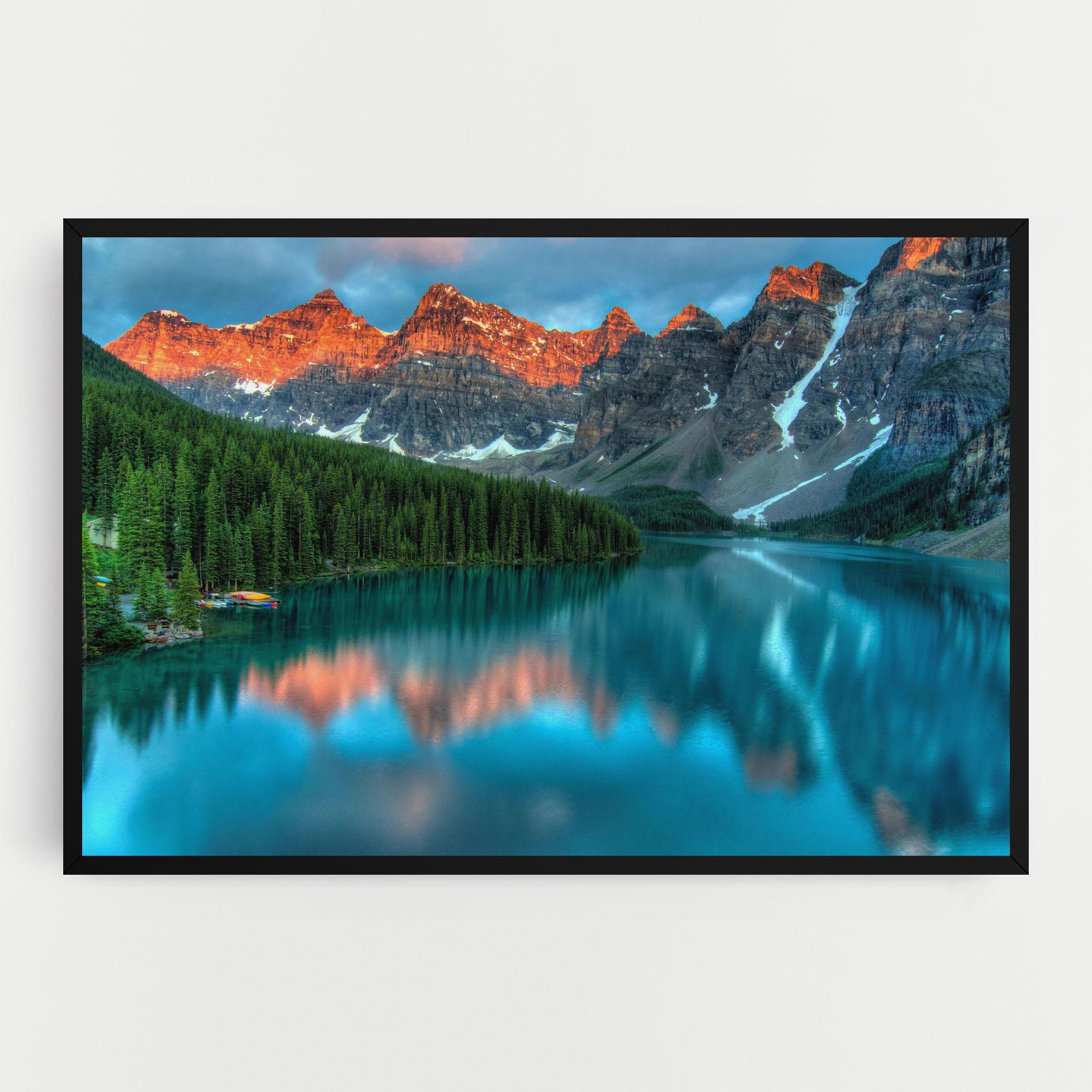 Obraz na Płótnie Beautiful Blue Lake mockup 0