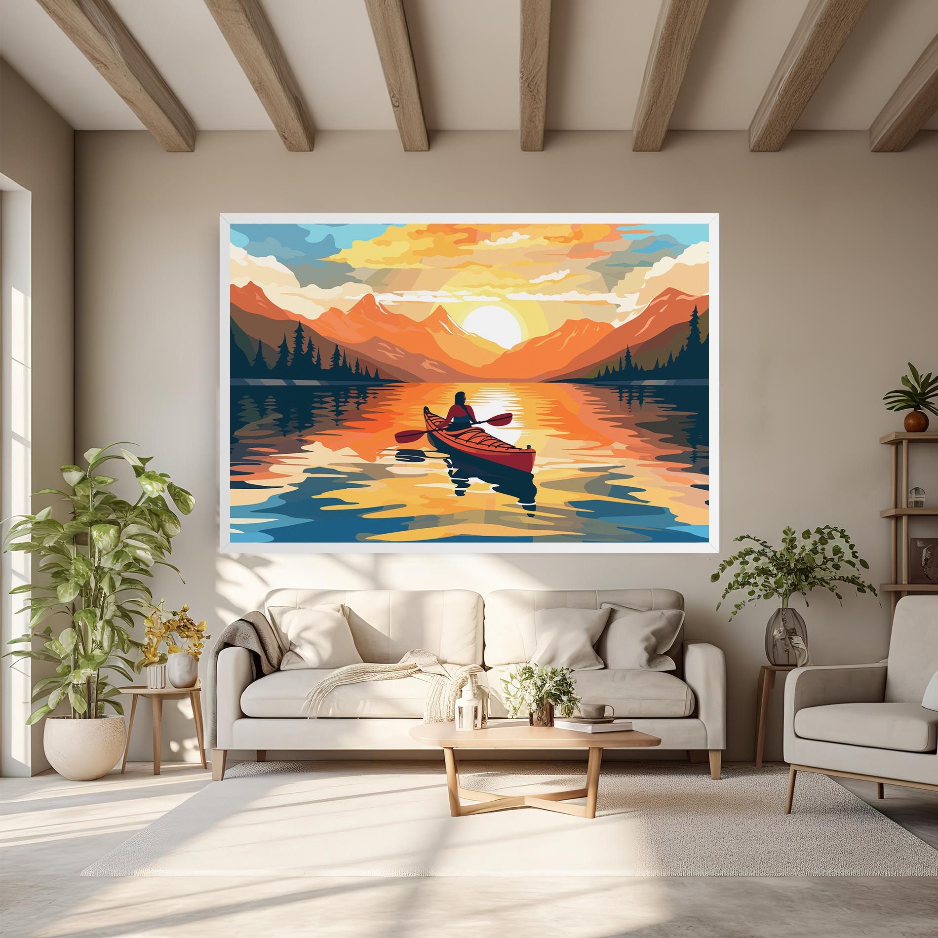 Boat Sunset Woman mockup 6