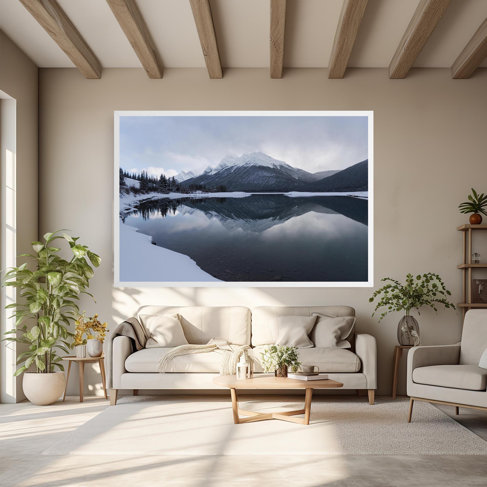 Obraz na Płótnie Grey Lake mockup 6