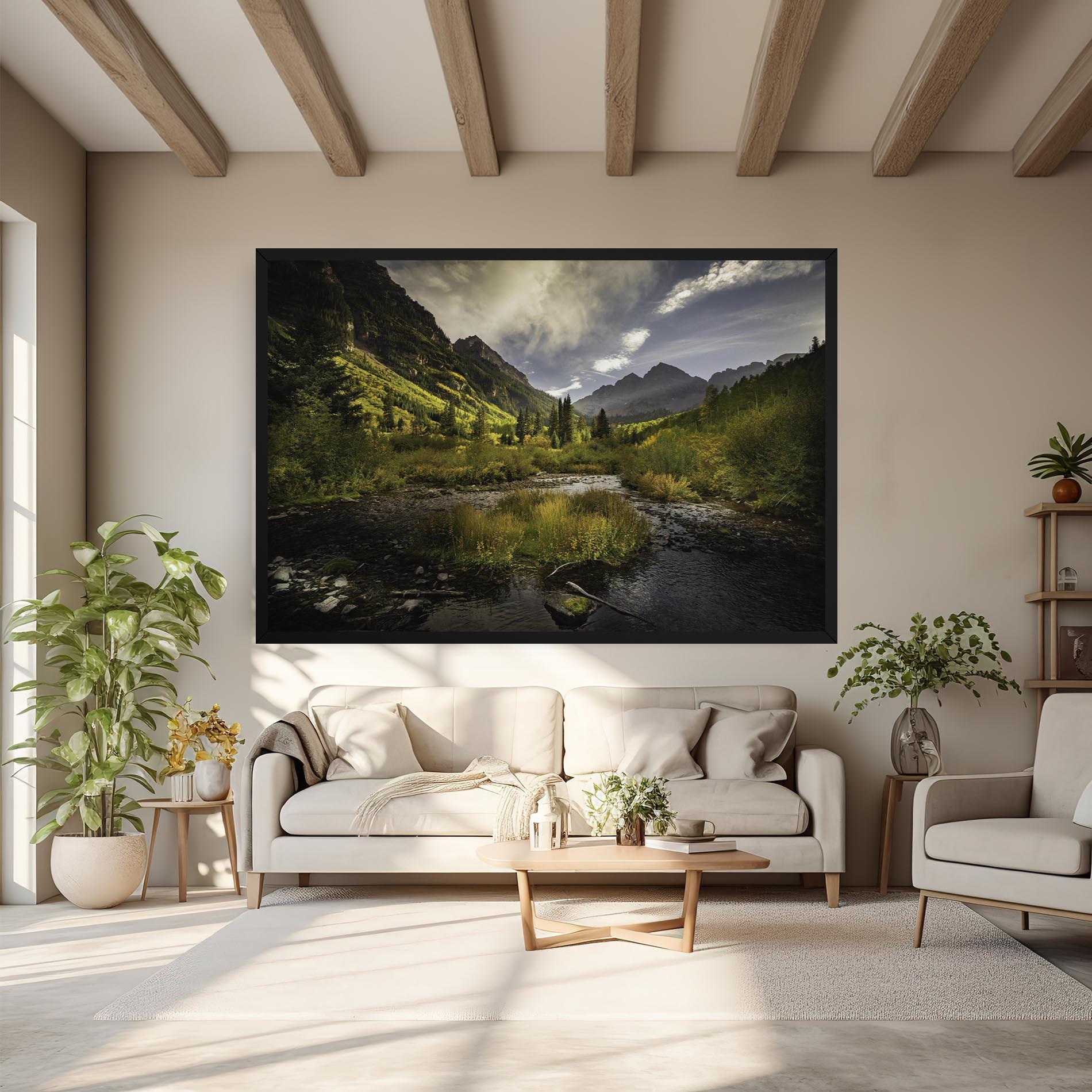 Obraz na Płótnie Cloudy Lake mockup 6