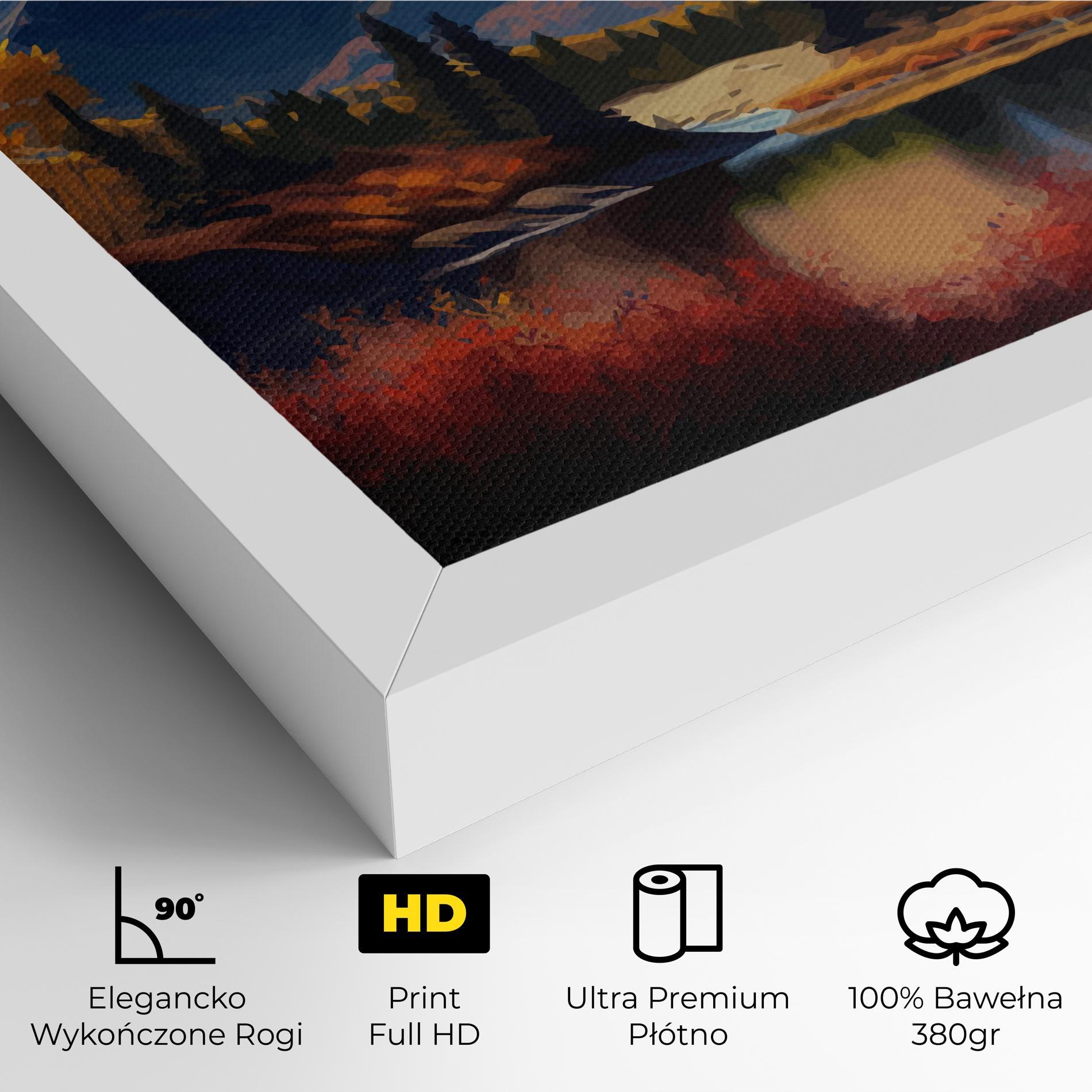 Obraz na Płótnie Lake Autumn View mockup 4