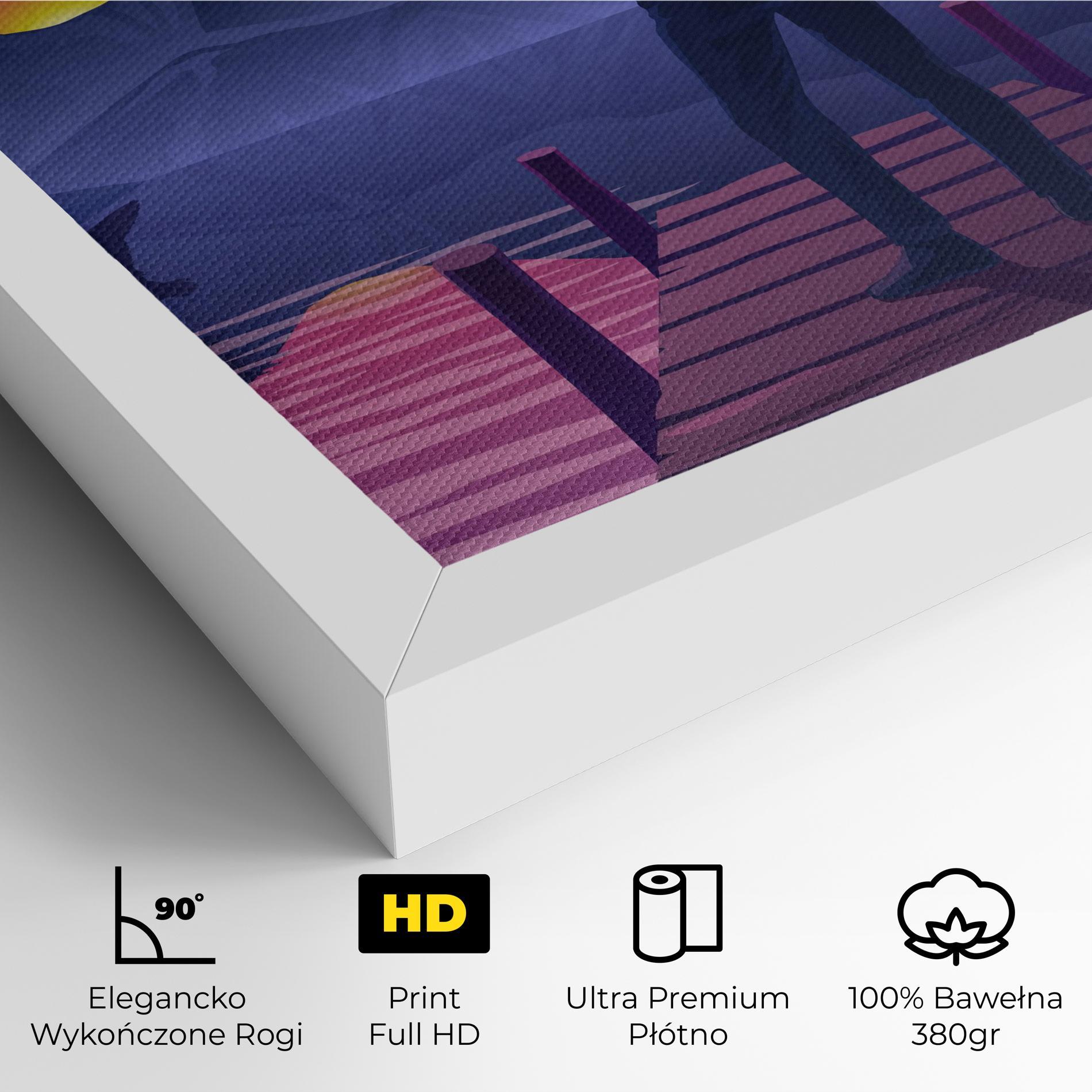 Obraz na Płótnie Lake Pink Night mockup 4