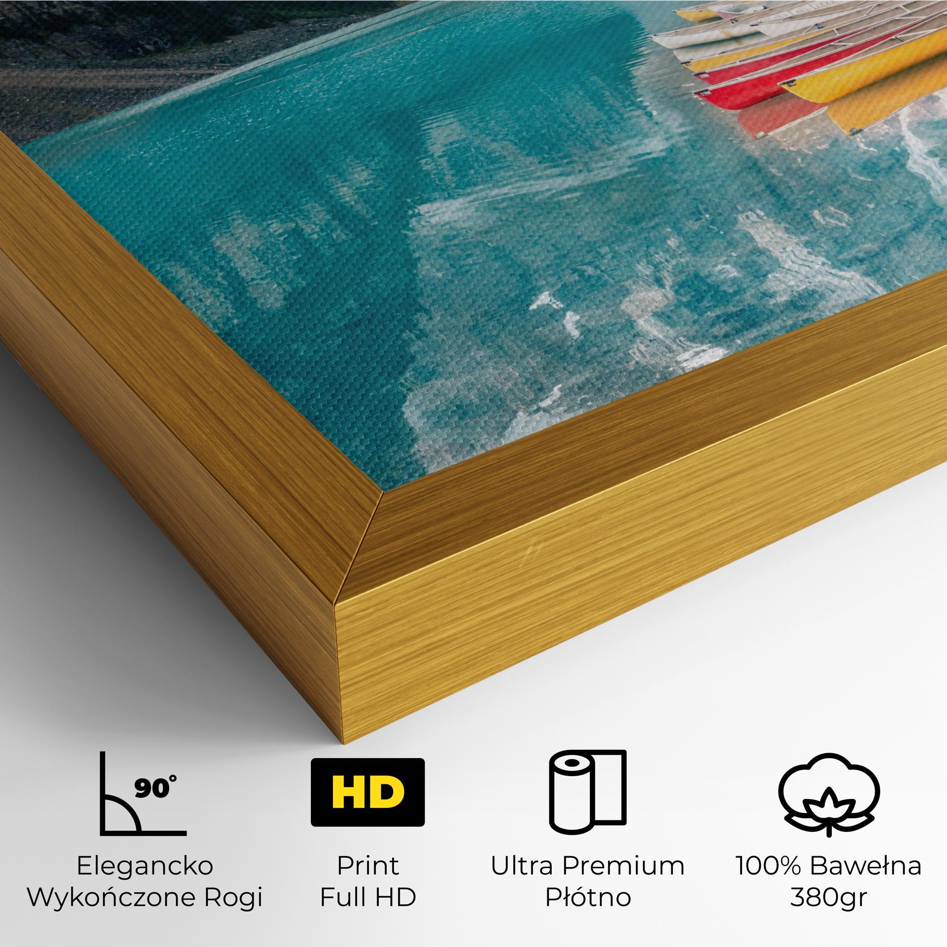 Obraz na Płótnie Beautiful Moraine Lake mockup 4