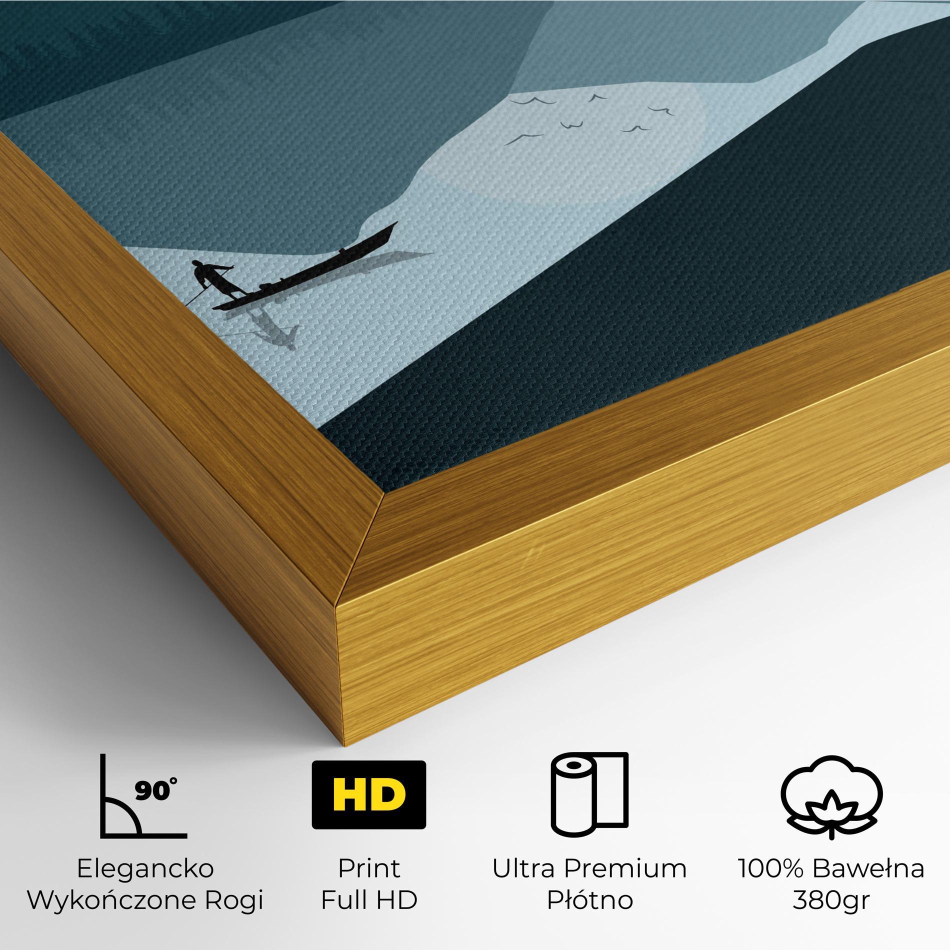 Obraz na Płótnie Blue Light Lake mockup 4