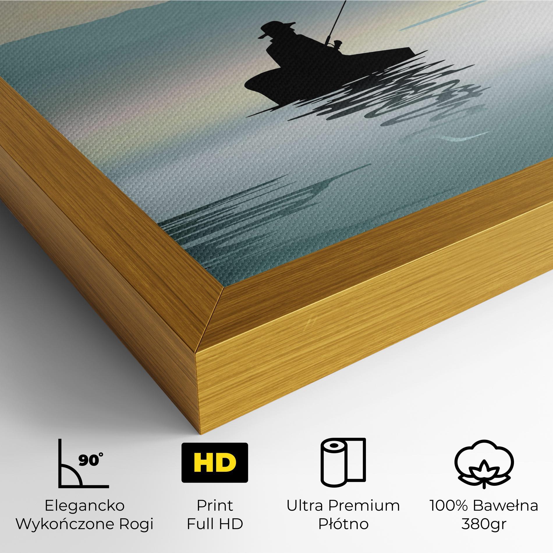 Obraz na Płótnie Fishman Lake View mockup 4