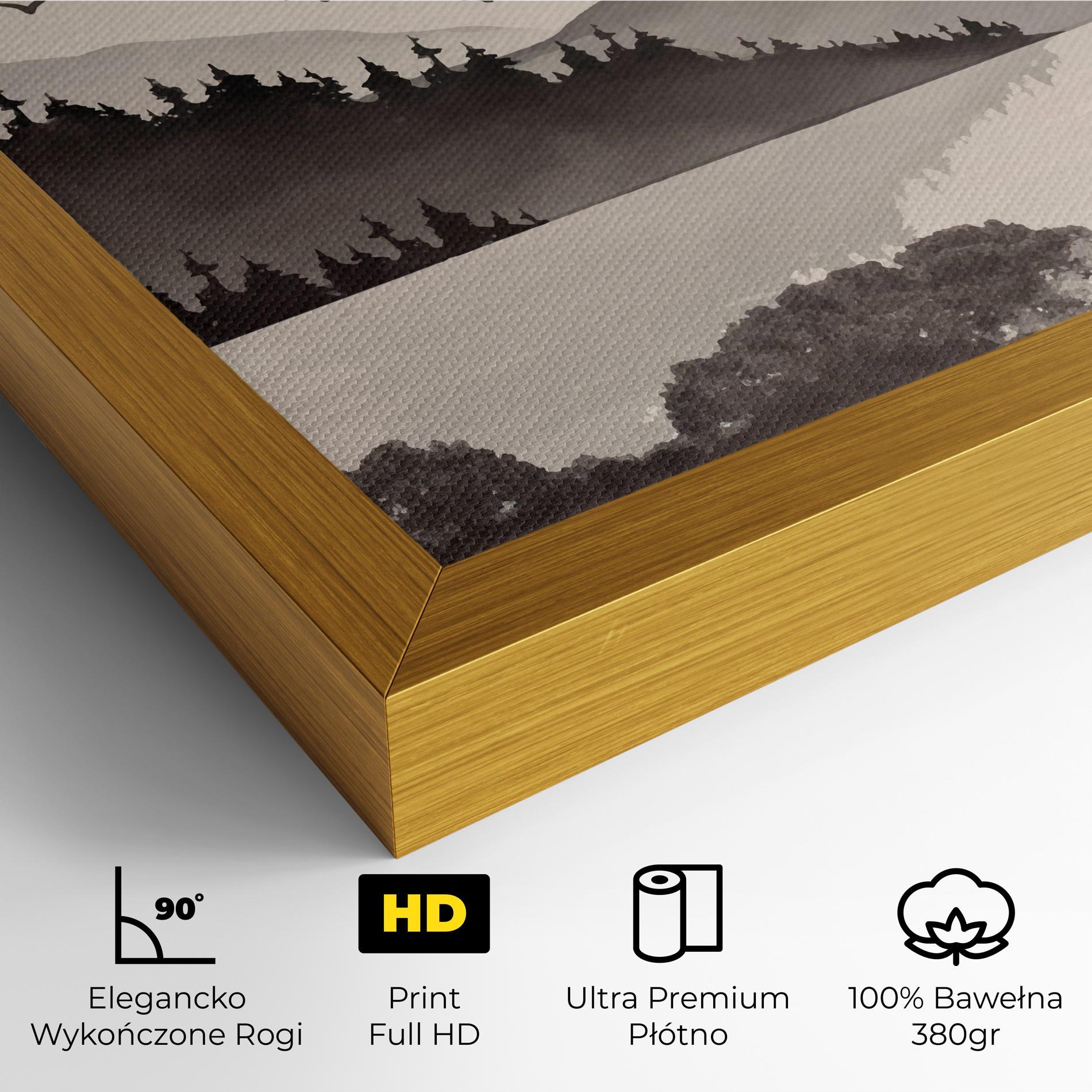 Obraz na Płótnie Red Tree Lake mockup 4