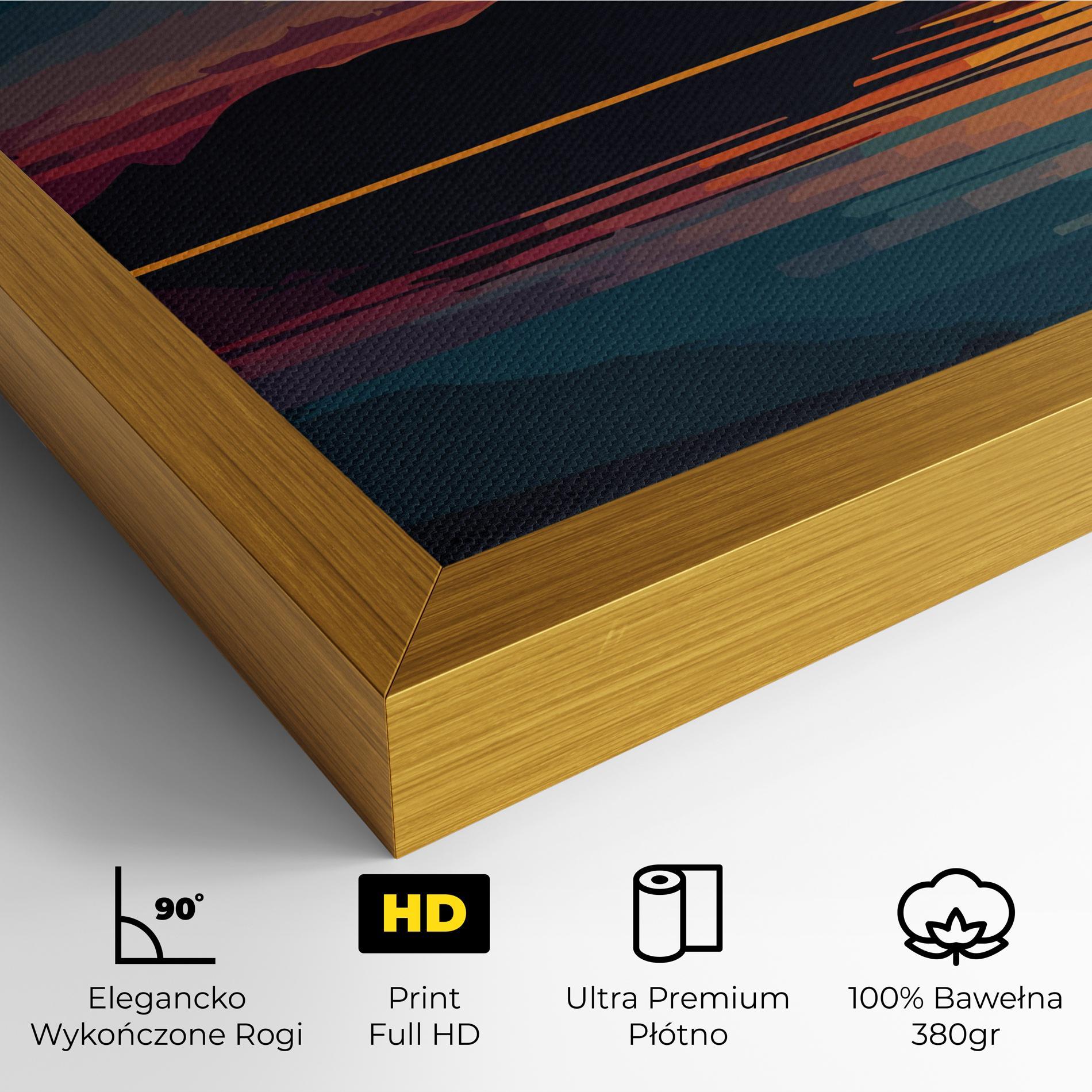 Obraz na Płótnie Sunset Art Lake mockup 4