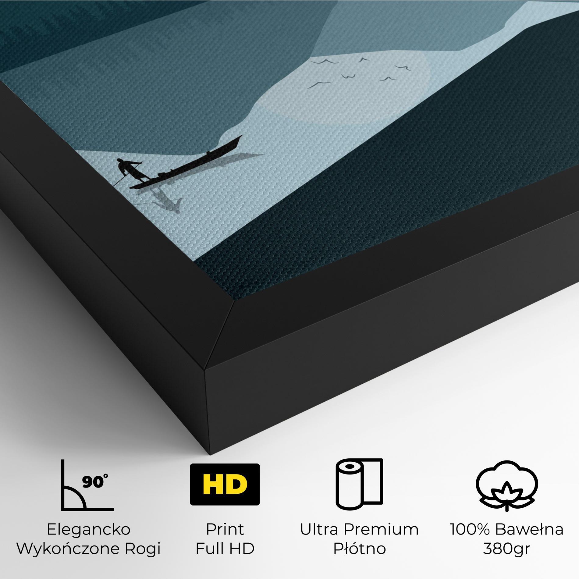 Obraz na Płótnie Blue Light Lake mockup 4