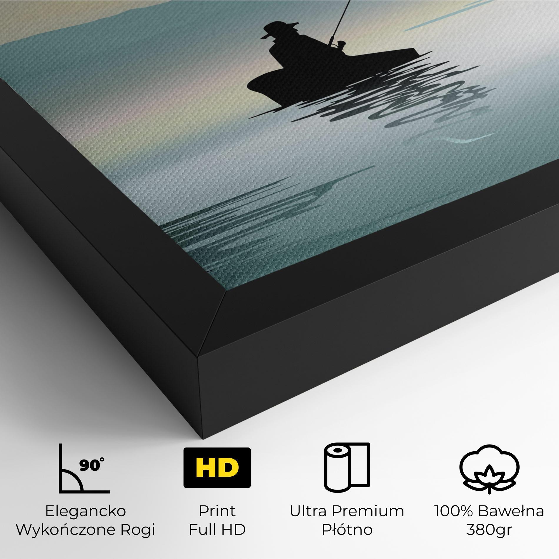 Obraz na Płótnie Fishman Lake View mockup 4