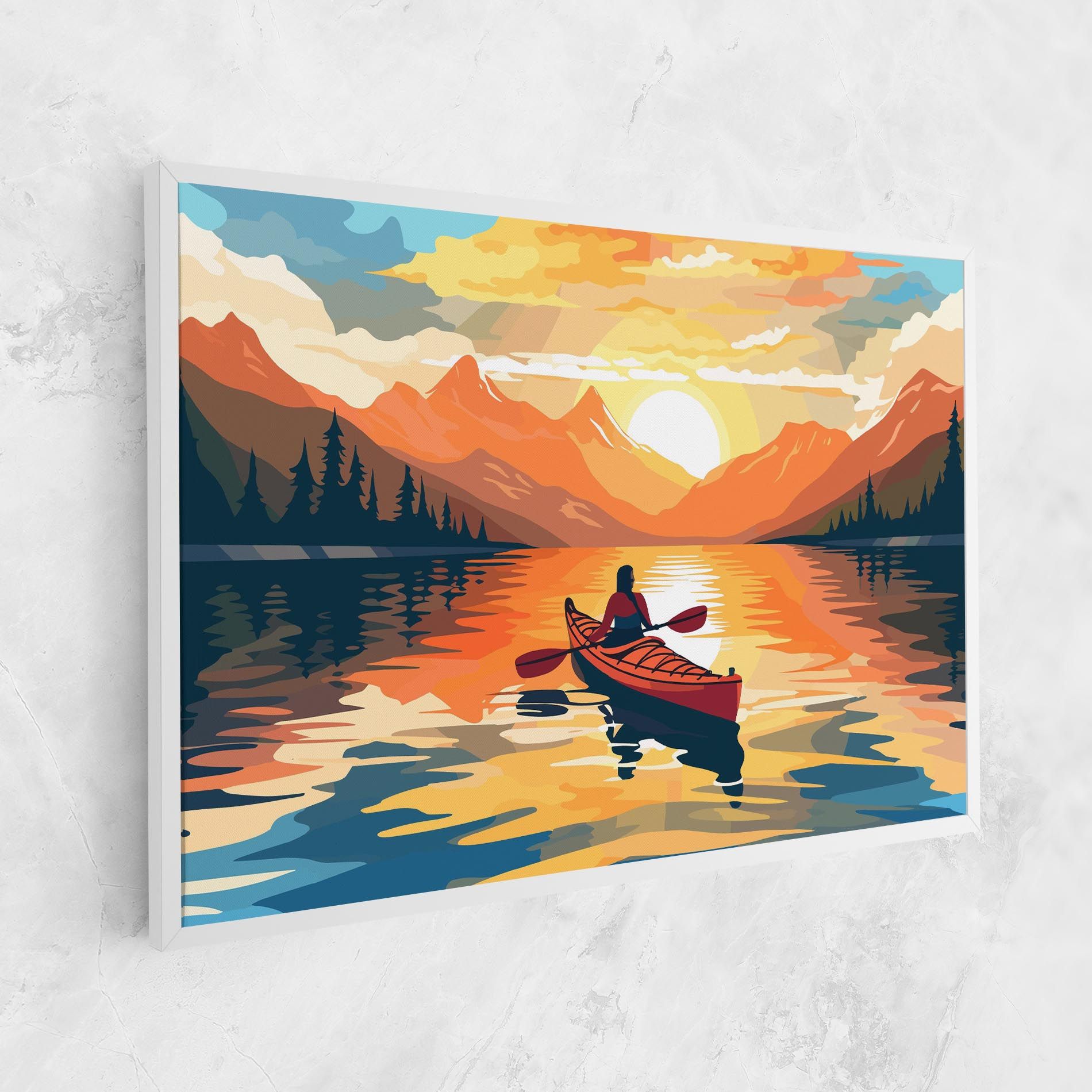 Boat Sunset Woman mockup 1
