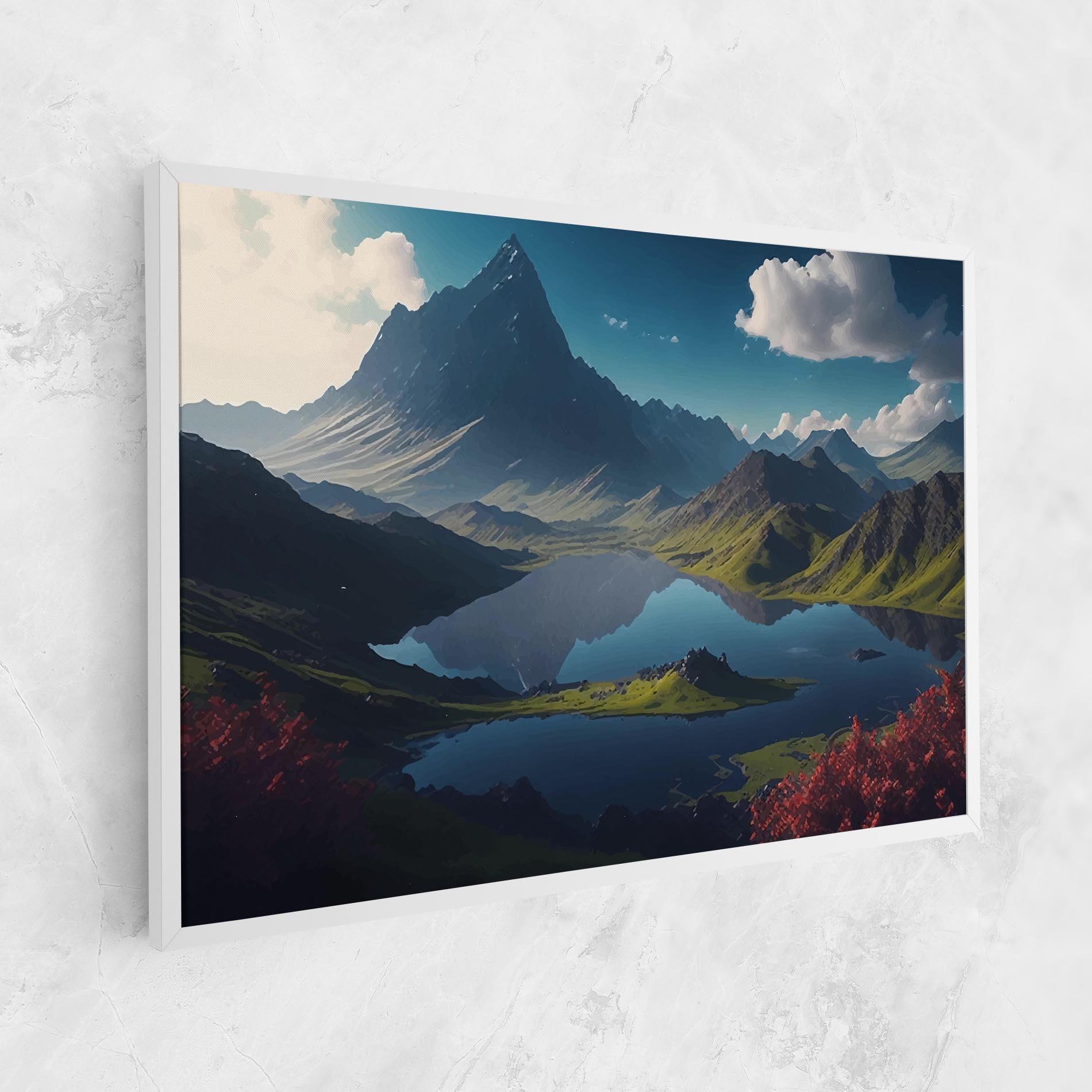 Obraz na Płótnie Red Flower Lake mockup 1