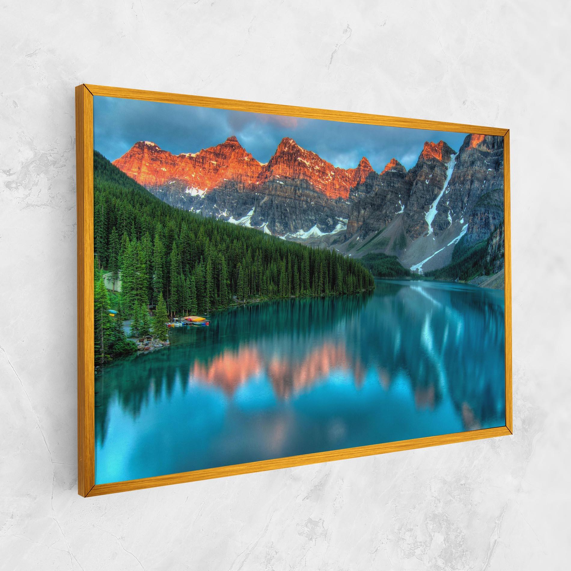 Obraz na Płótnie Beautiful Blue Lake mockup 1