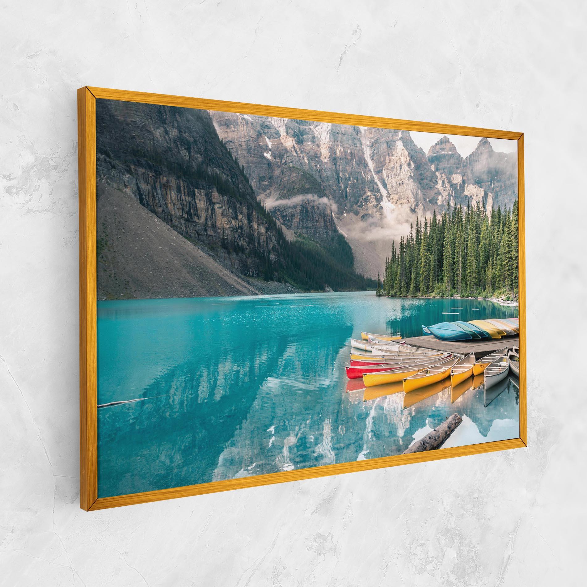 Obraz na Płótnie Beautiful Moraine Lake mockup 1