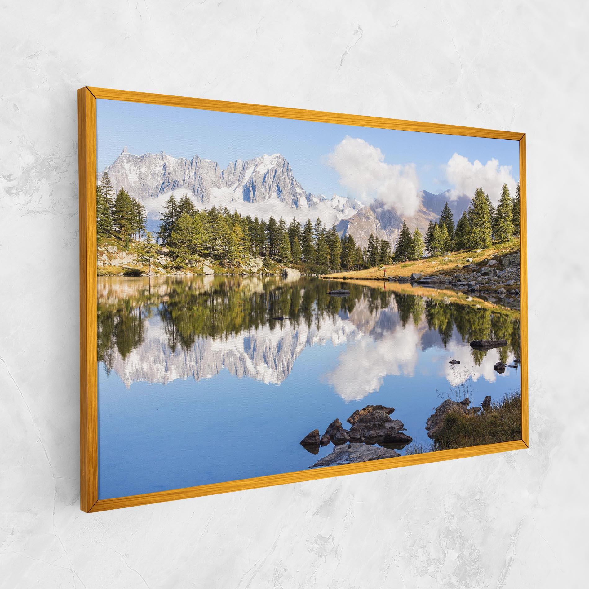 Obraz na Płótnie Mountain Reflection mockup 1