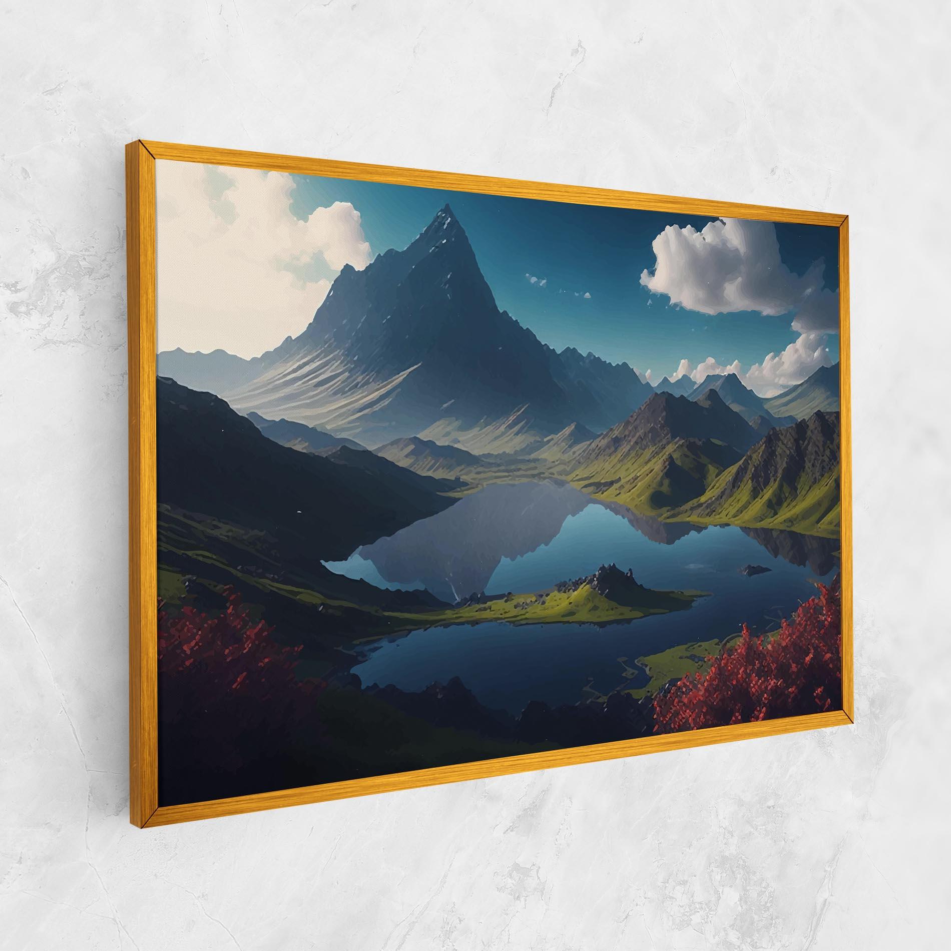 Obraz na Płótnie Red Flower Lake mockup 1